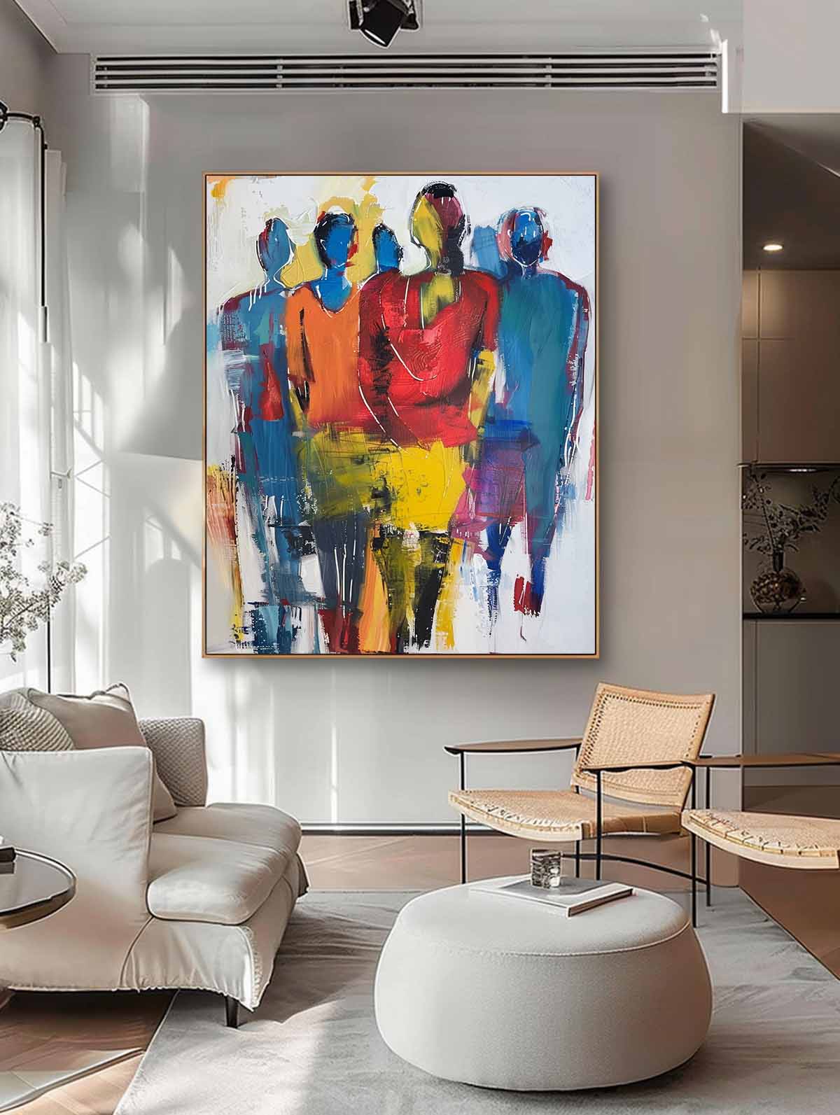 Wall Art Impasto Group Energetic Artistic