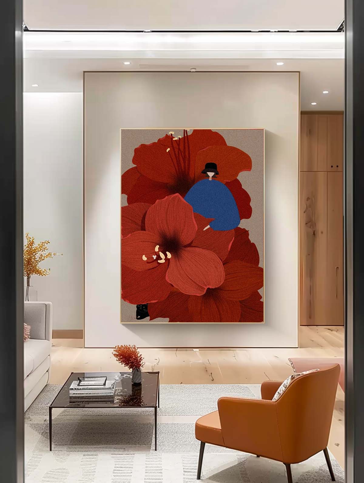 Wall Art People Oriental Surreal Floral