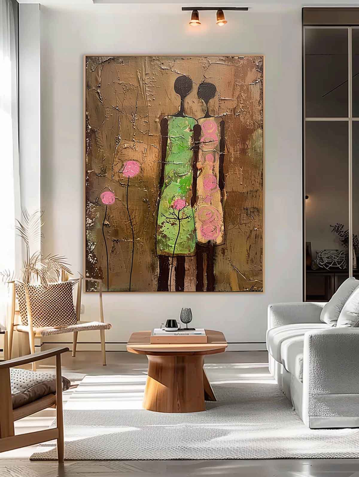 Wall Art Abstract Stylized African Figure Portrait