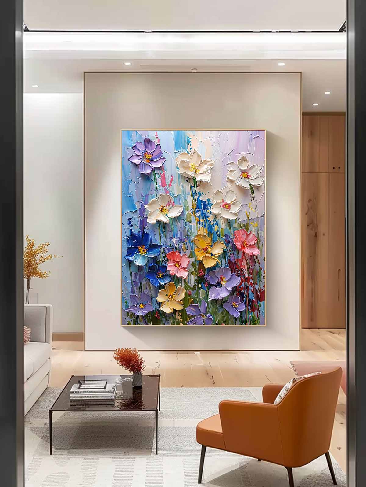 Wall Art Floral Serene Contemplative Elegant