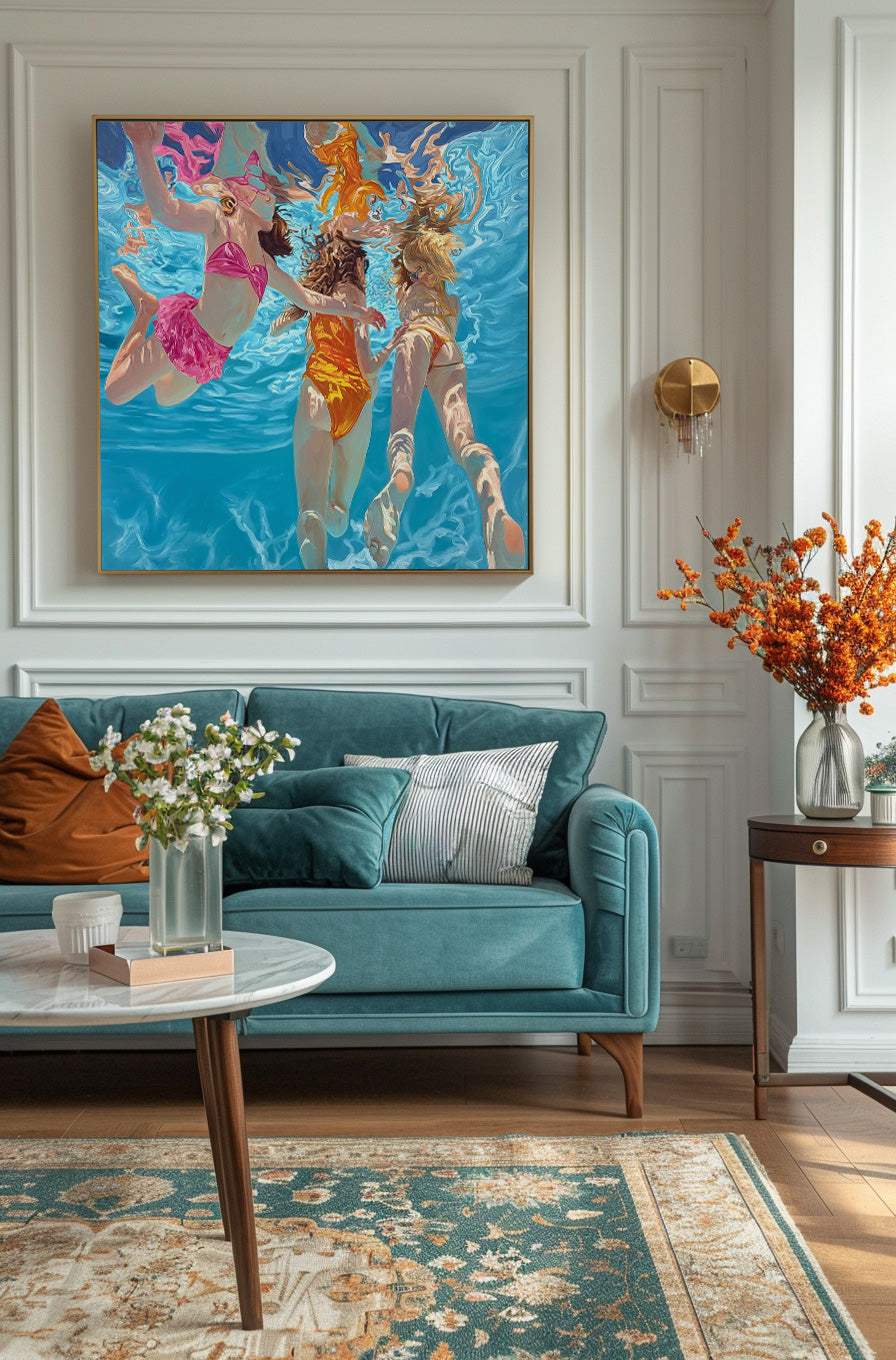 Wall Art People Fresh Playful Summer Scene