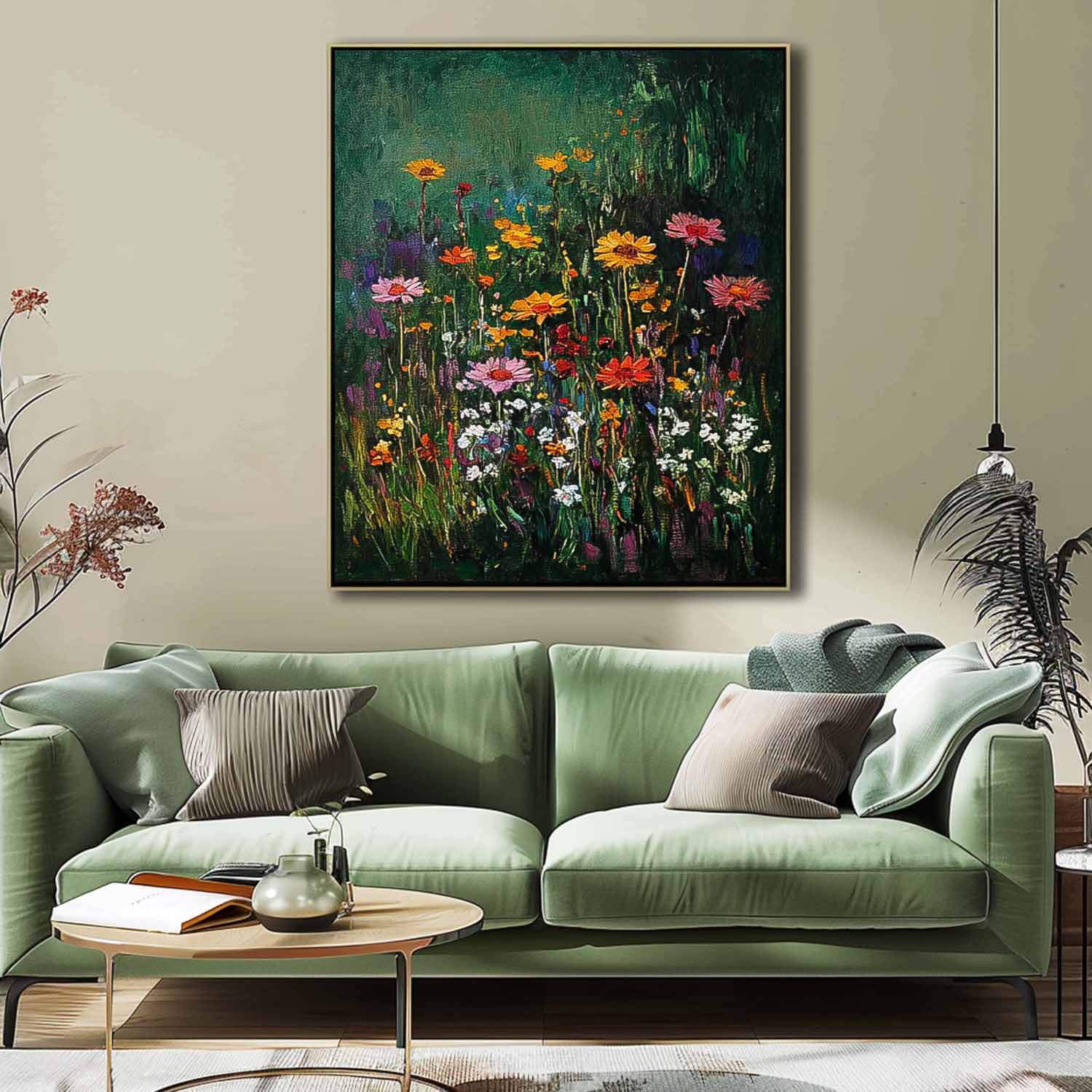 Textured Wildflower Meadow Impressionist