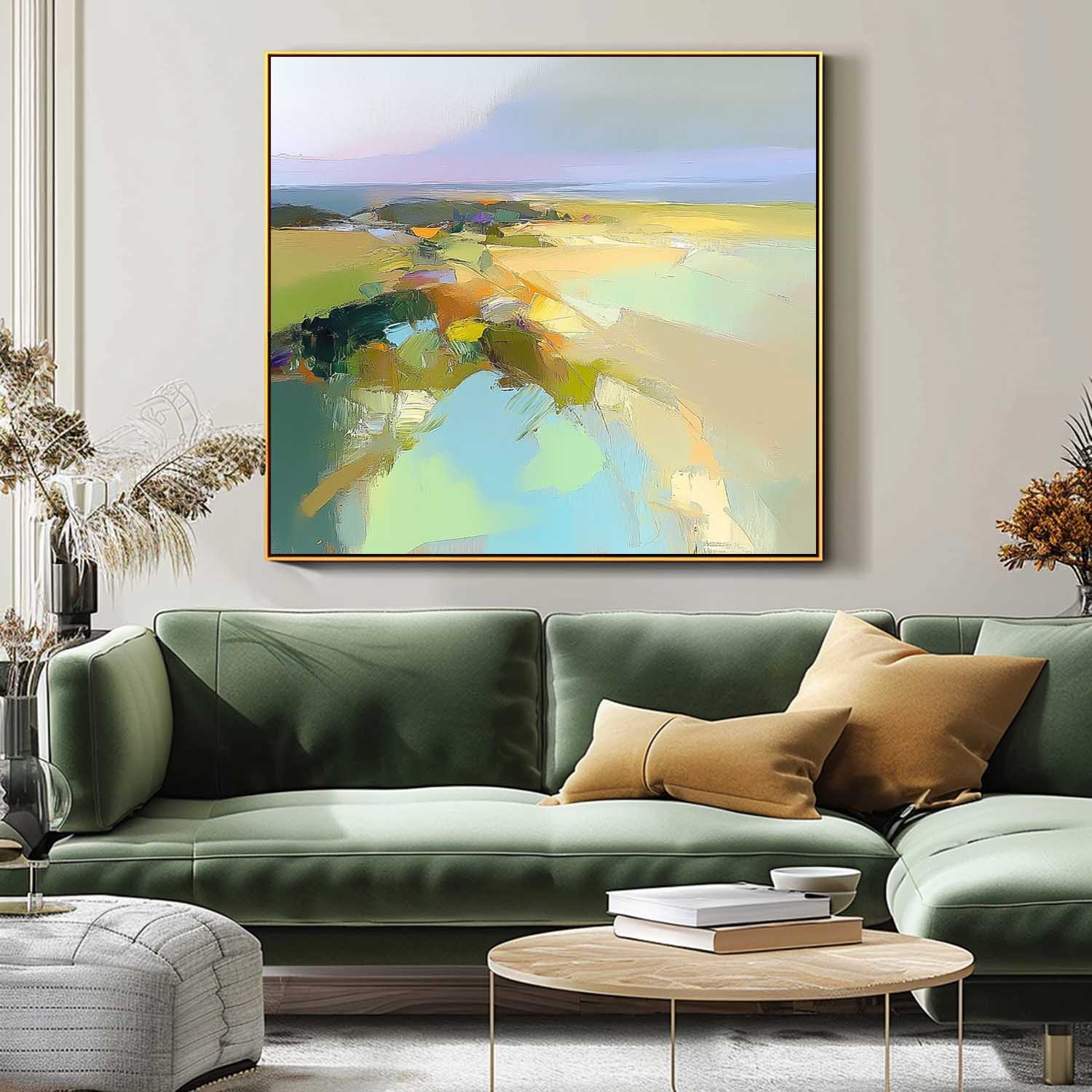 Wall Art Abstract Field Coastal Landscape