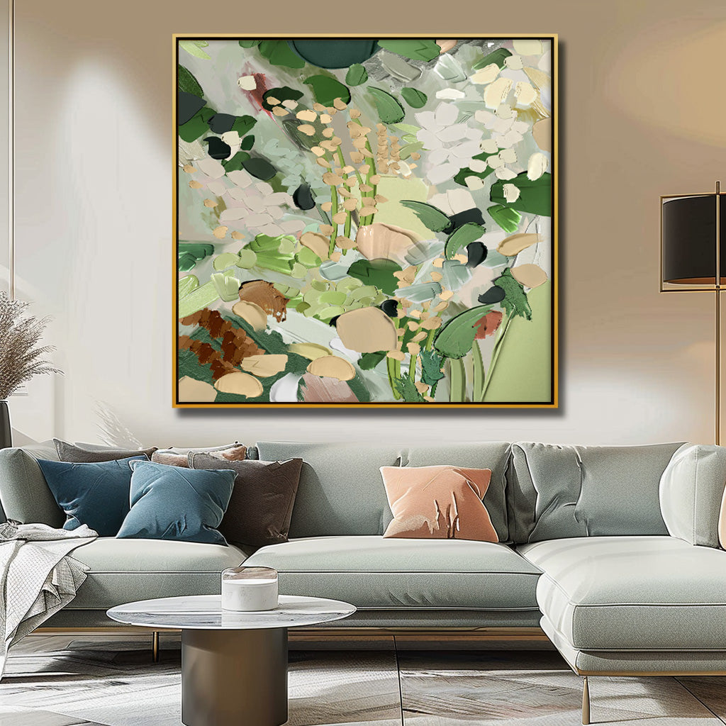 Wall Art Impasto Flower Warm Rustic