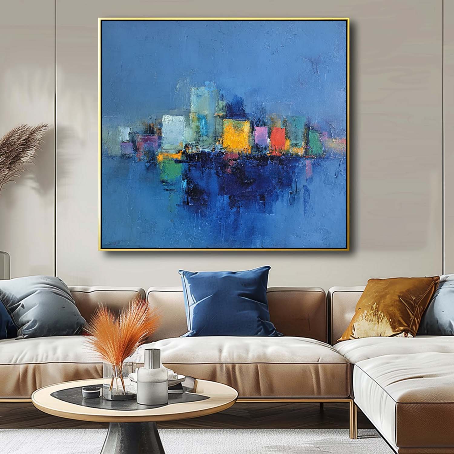 Wall Art Architecture Abstract Waterfront Cityscape