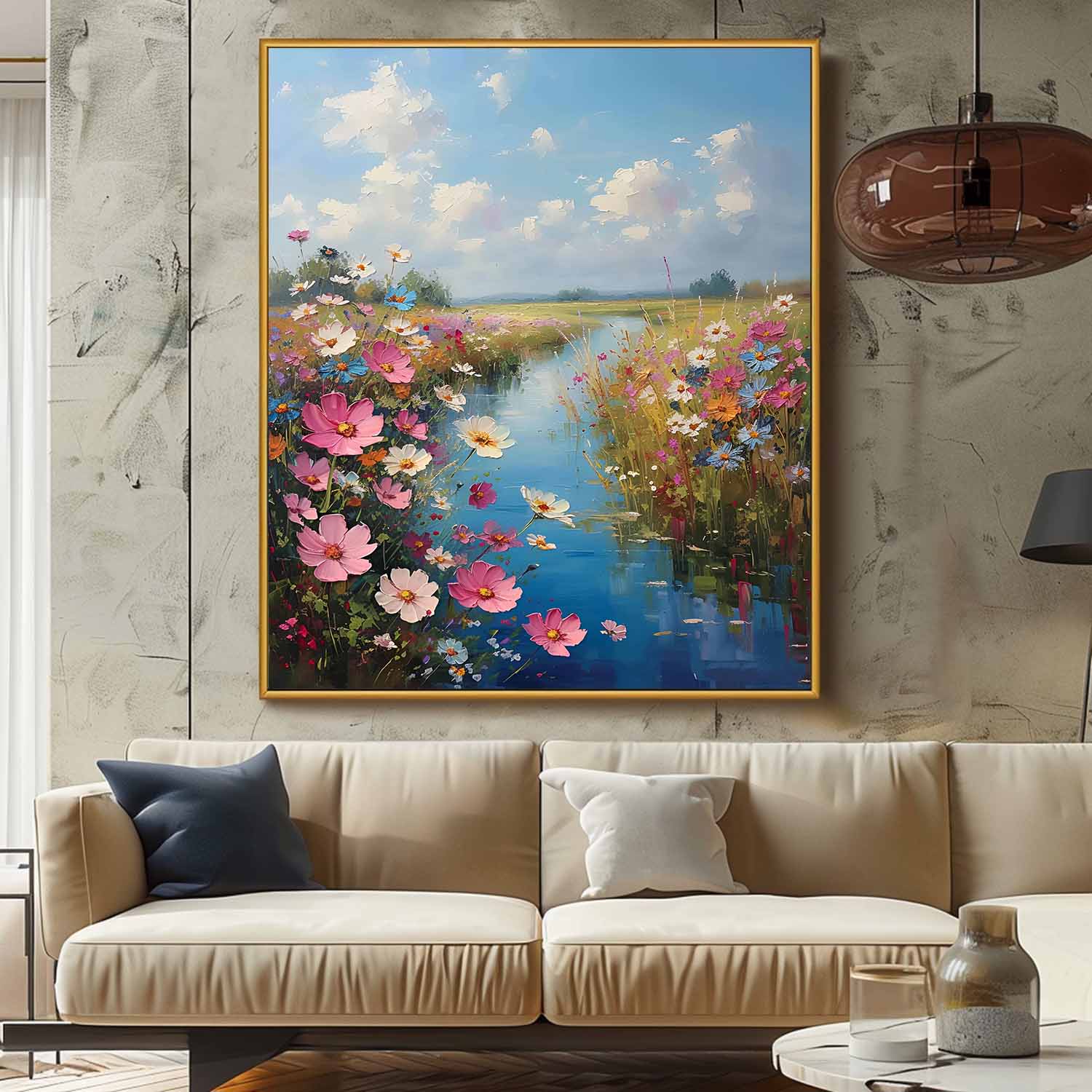Wall Art Impasto Landscape Warm Rustic