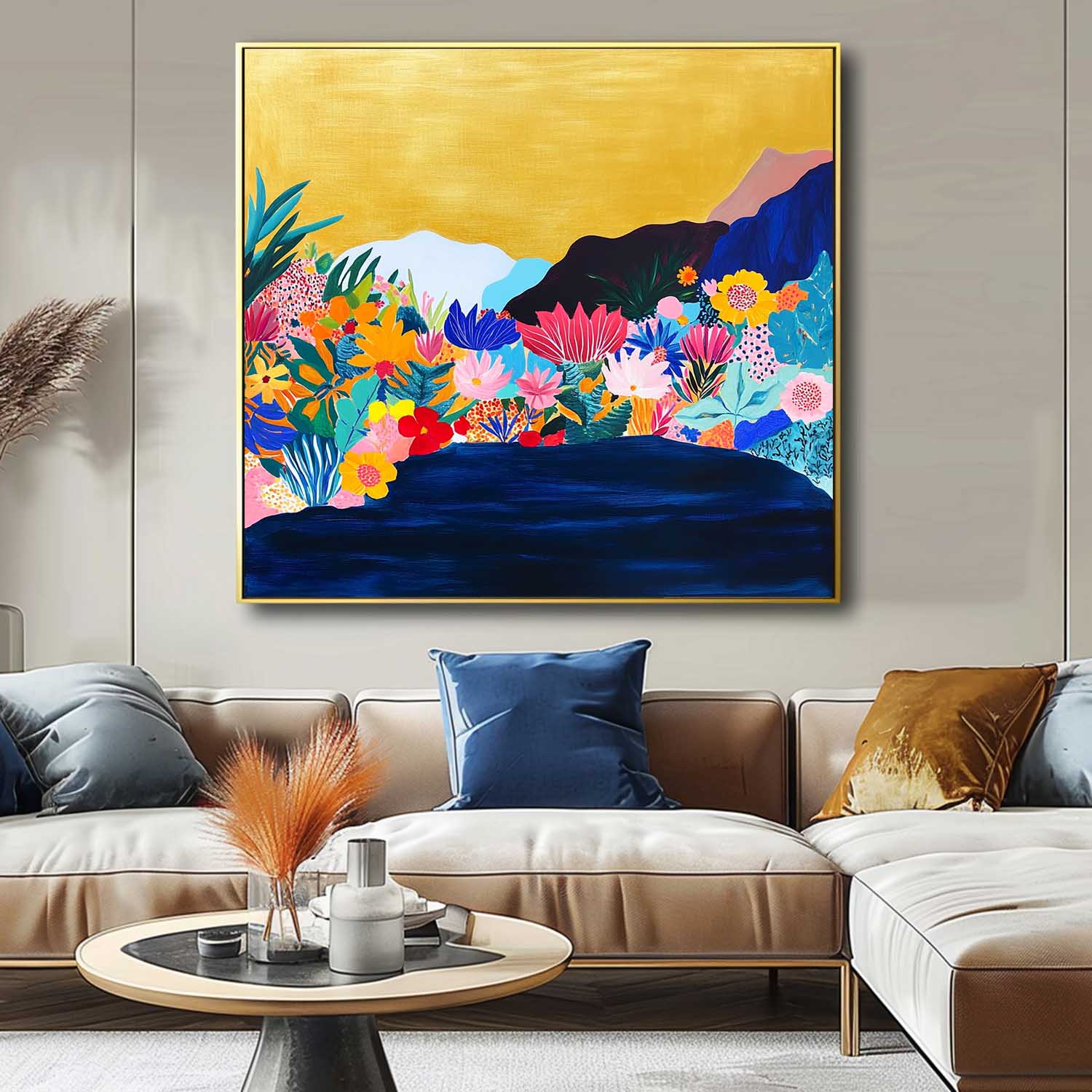 Wall Art Flower Romantic Wildflower Landscape