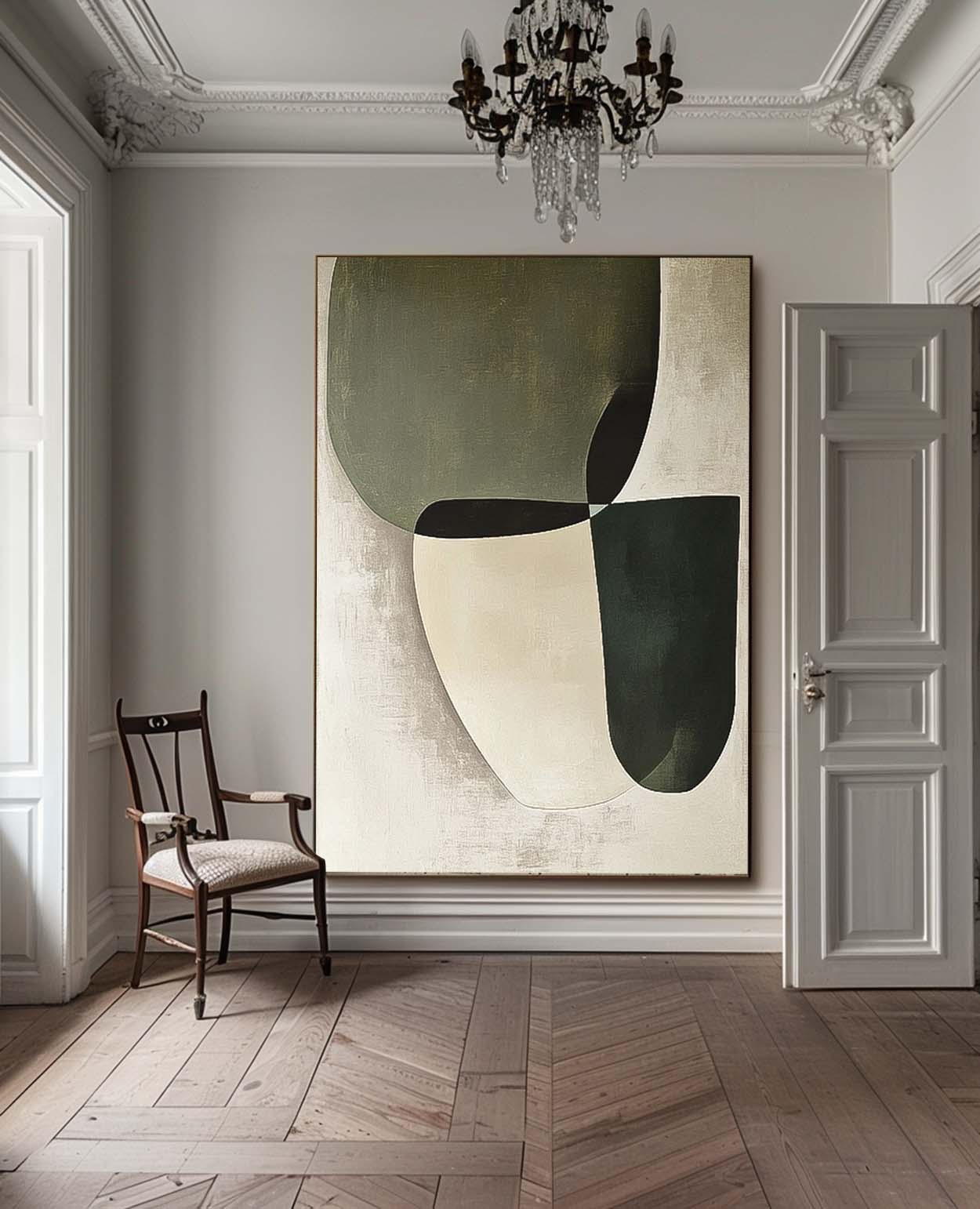 Wall Art Minimalist Retro Neutral Color Block