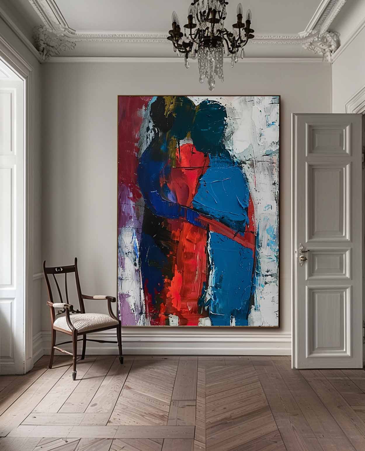 Wall Art Impasto People Intimate Warm