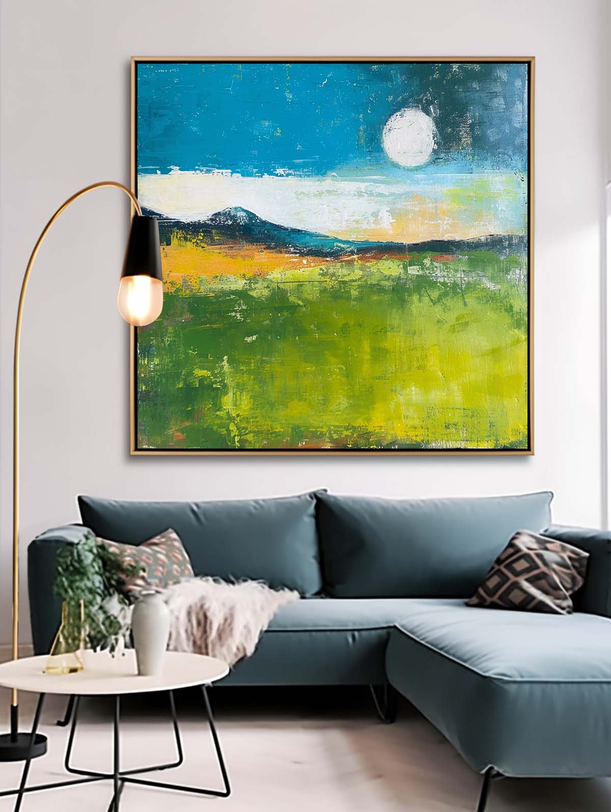 Wall Art Abstract Warm Landscape Scandinavian Natural