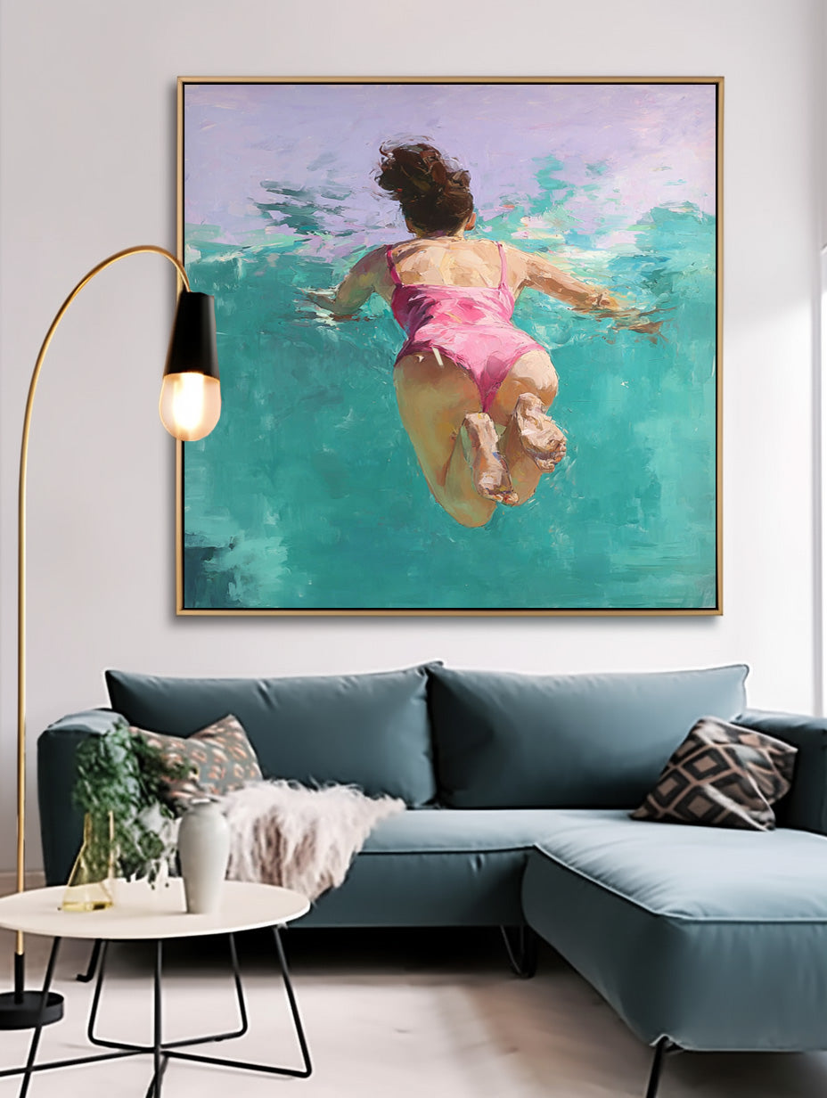 Wall Art People Impressionist Underwater