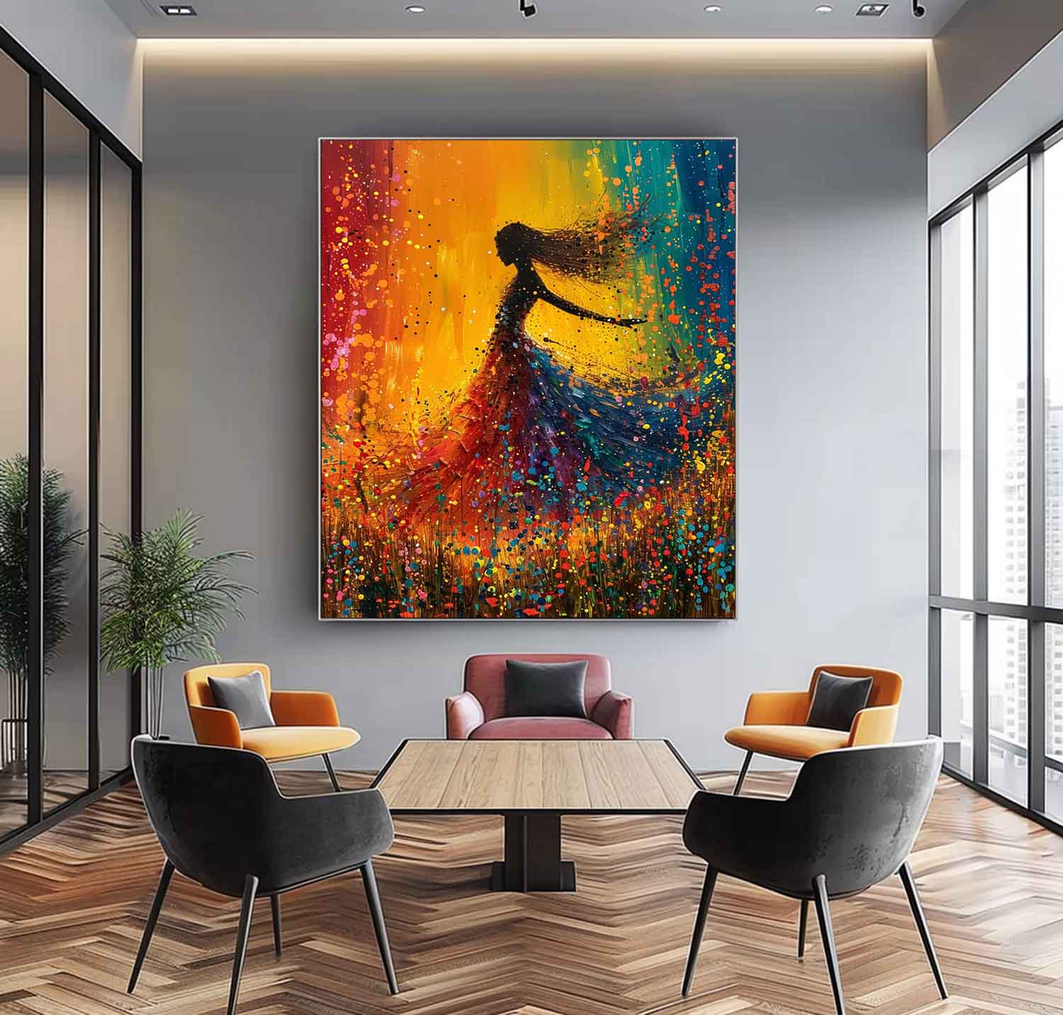 Wall Art People Painterly Dynamic Dance