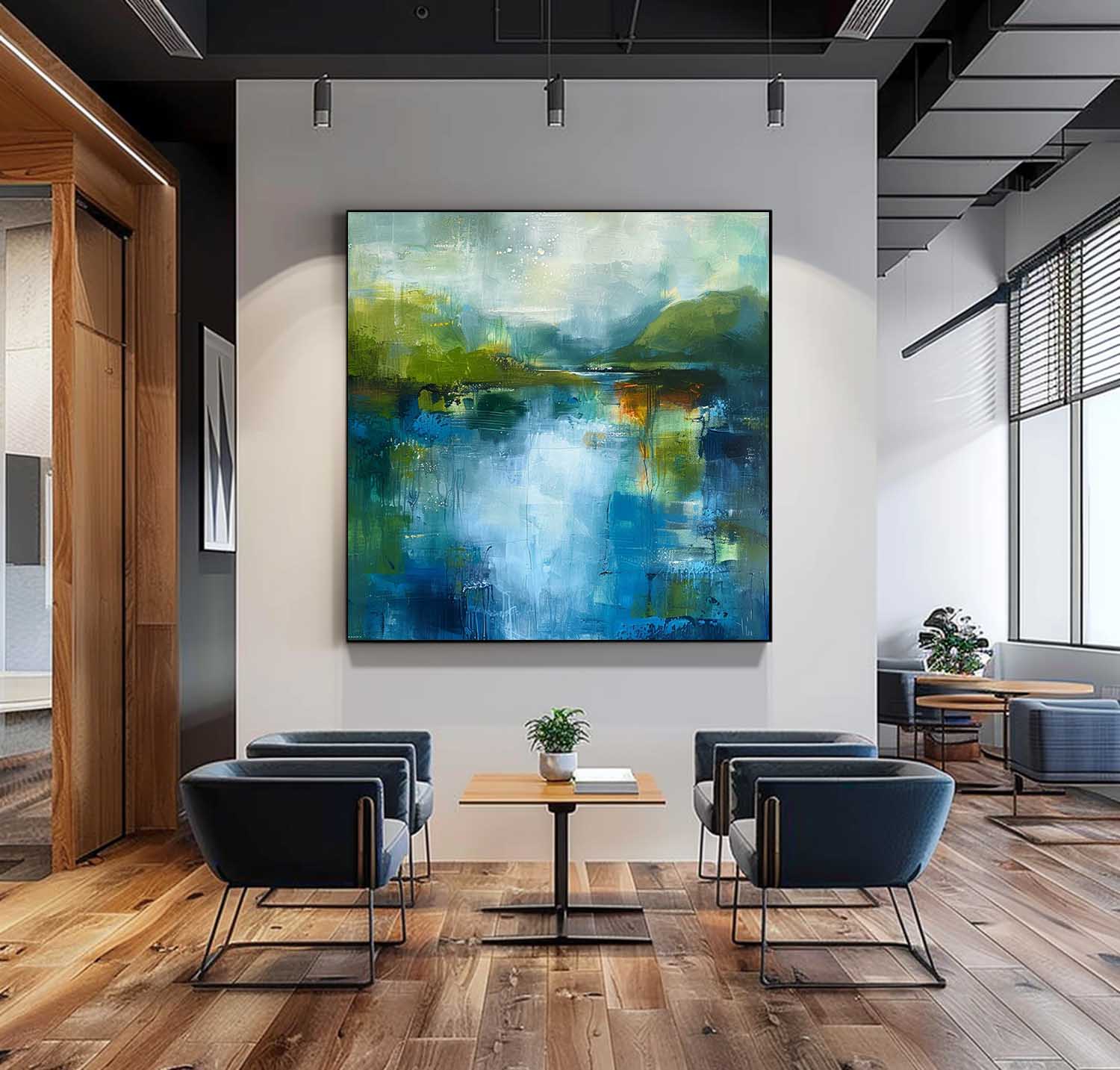 Wall Art Abstract Reflection Expressionist Landscape