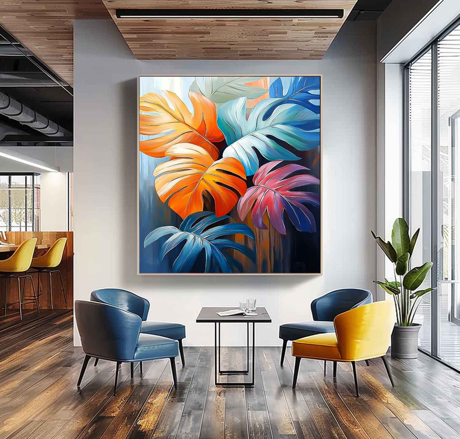 Wall Art Flower Biophilic Design Rustic Soft