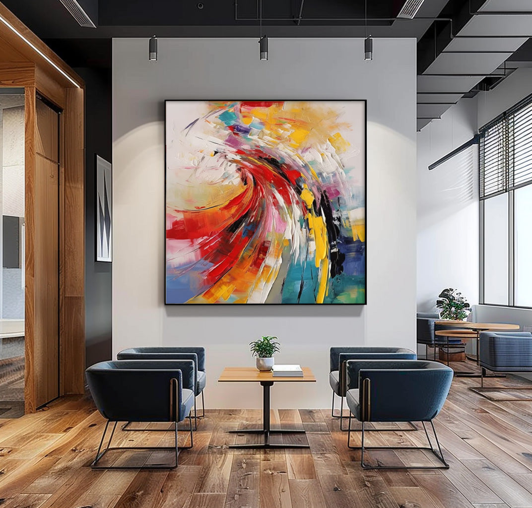 Wall Art Impasto Abstract Contemporary Dynamic
