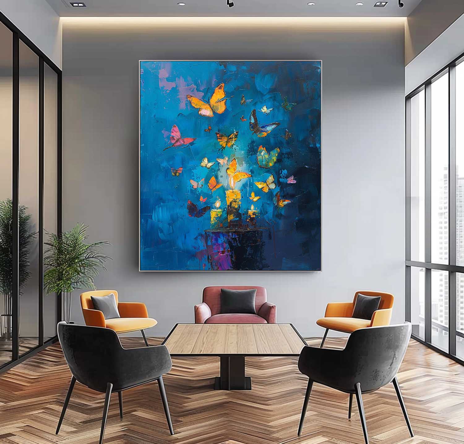 Wall Art Abstract Contemporary Warm Painterly