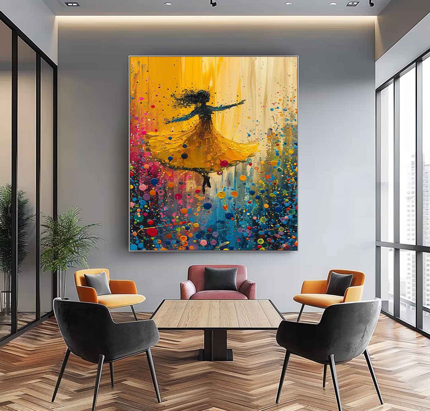 Wall Art Impasto Expressionist Figurative Dance