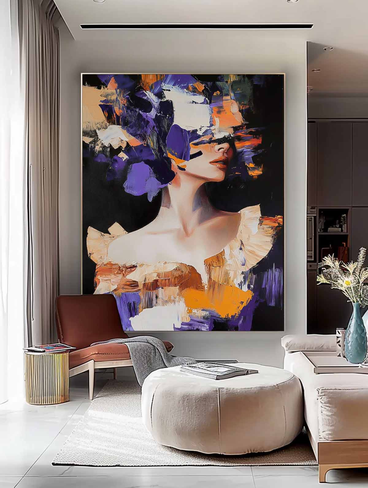 Wall Art People Impasto Portrait Dopamine Fashion