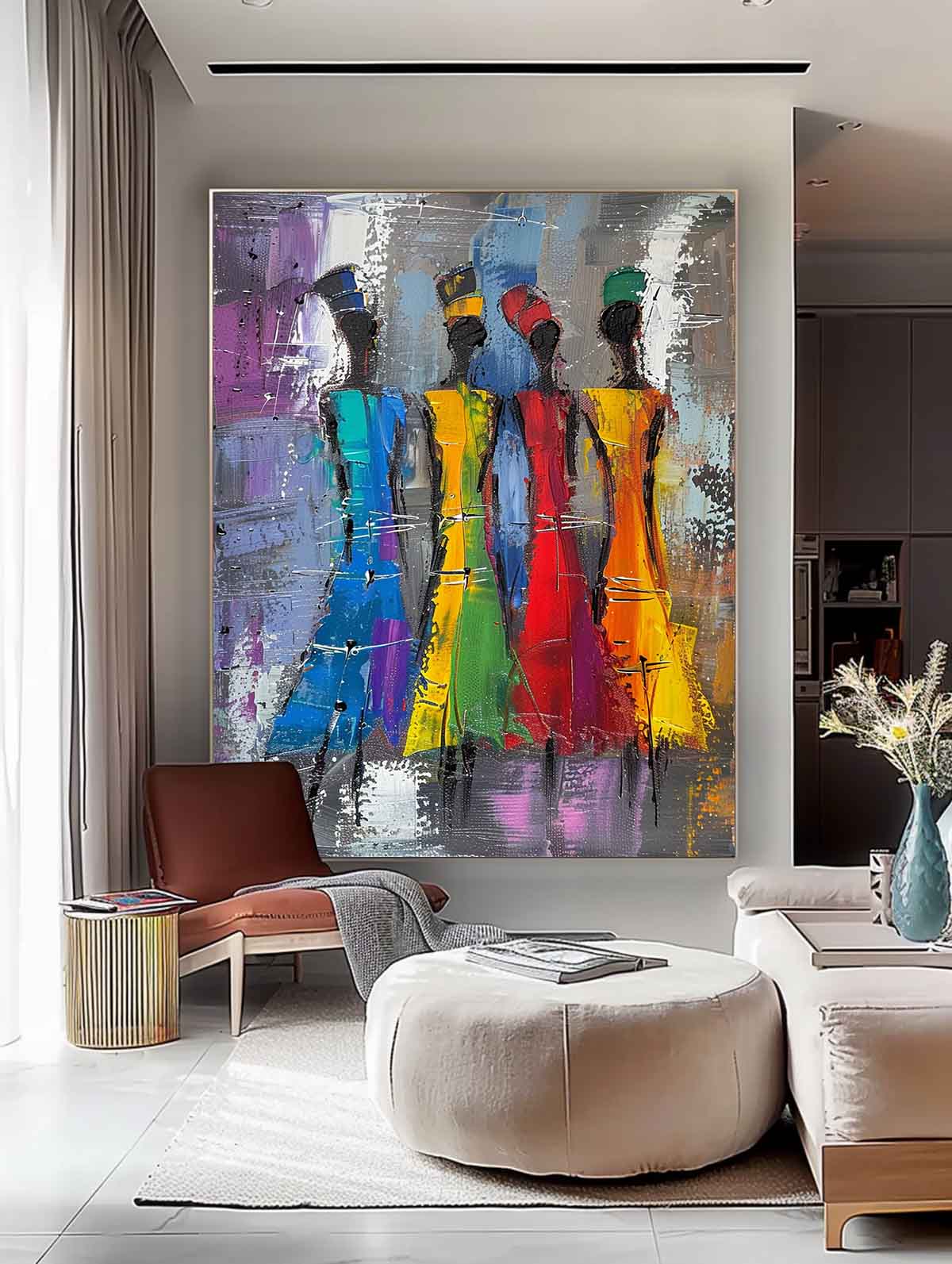 Wall Art People Modern Abstract Painterly