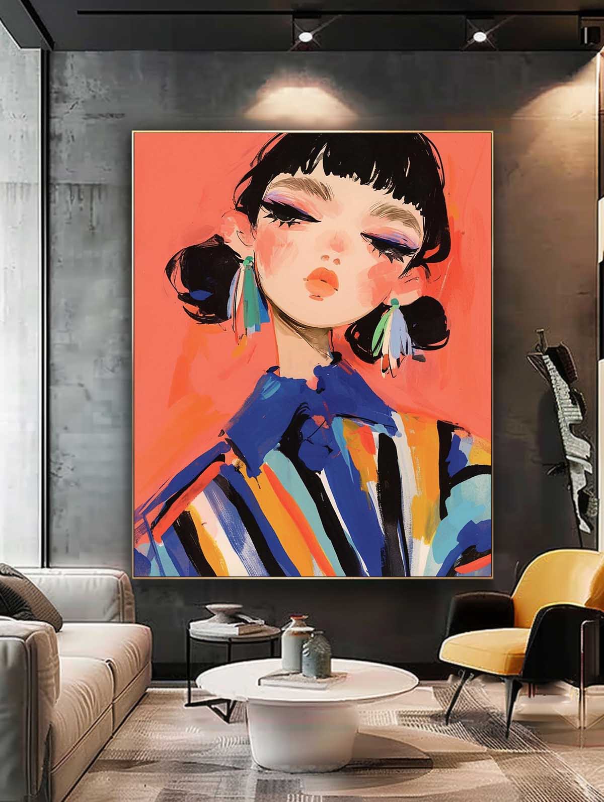 Wall Art Vibrant People Fashion Playful