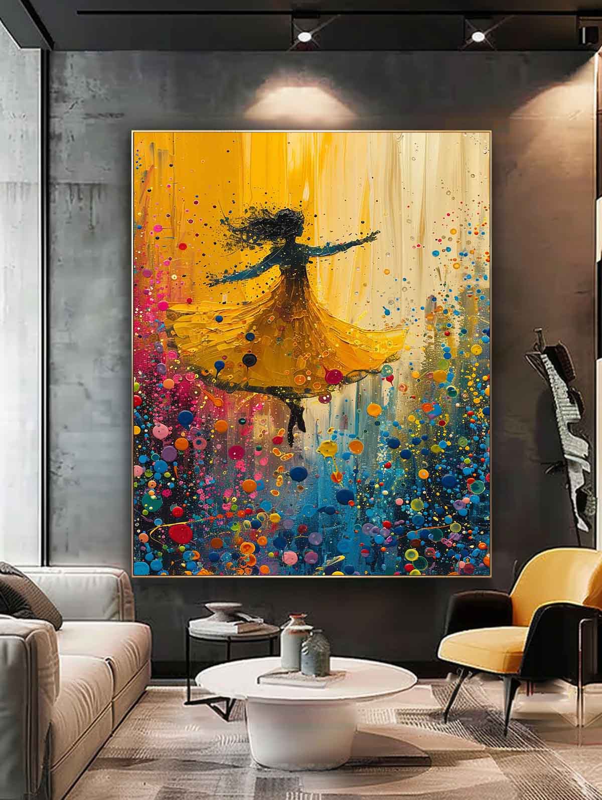 Wall Art Impasto Expressionist Figurative Dance