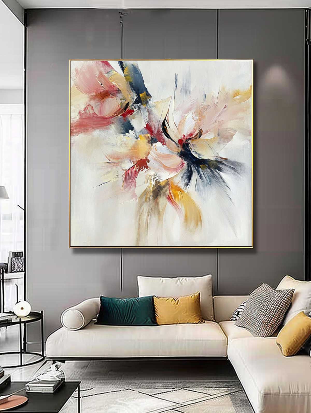 Wall Art Abstract Brushstroke Decor Lyrical