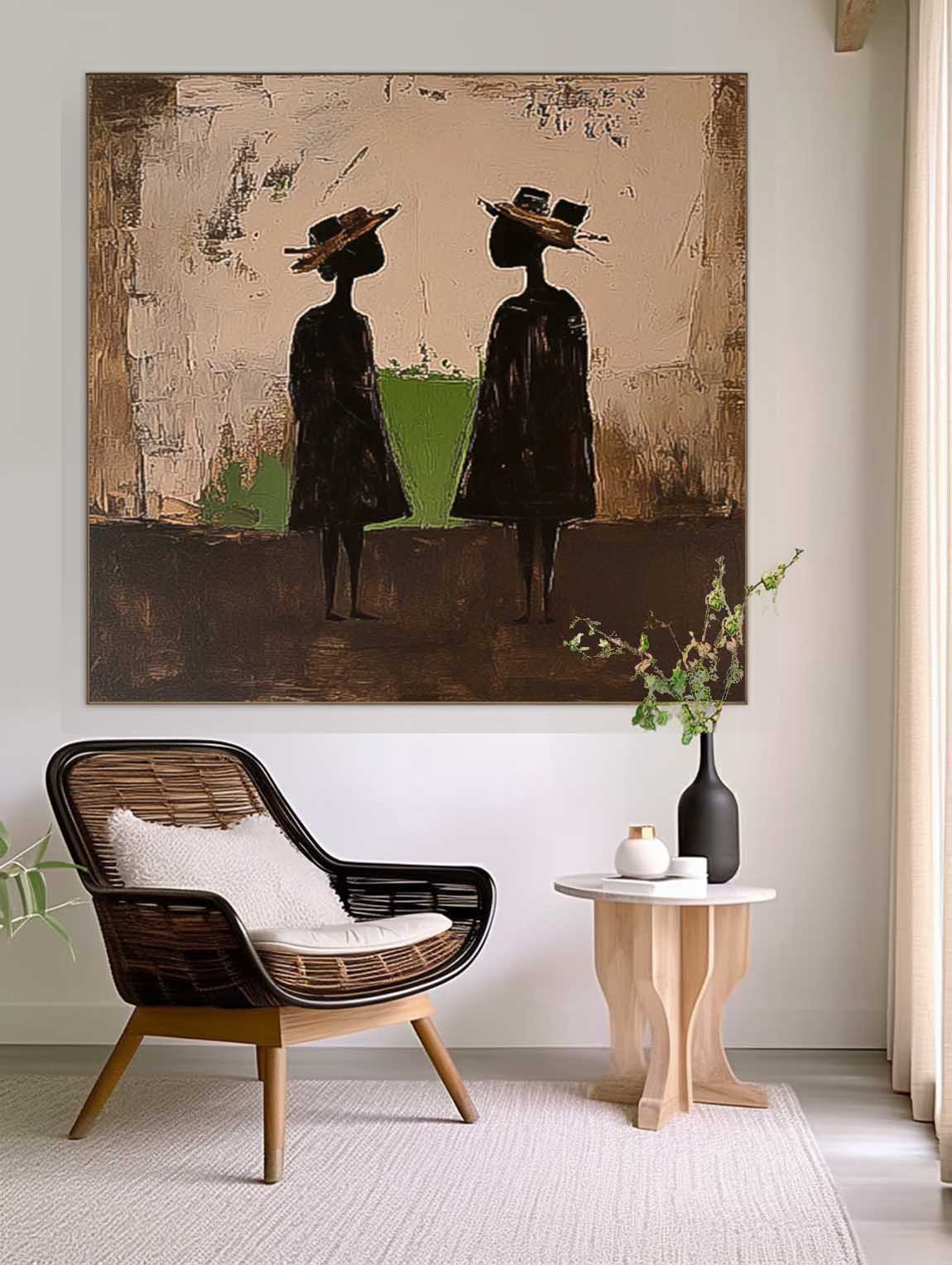 Wall Art Figure Silhouette Landscape Natural
