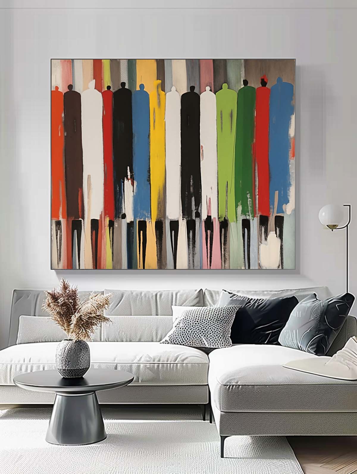 Wall Art Vertical People Contemporary Elegant