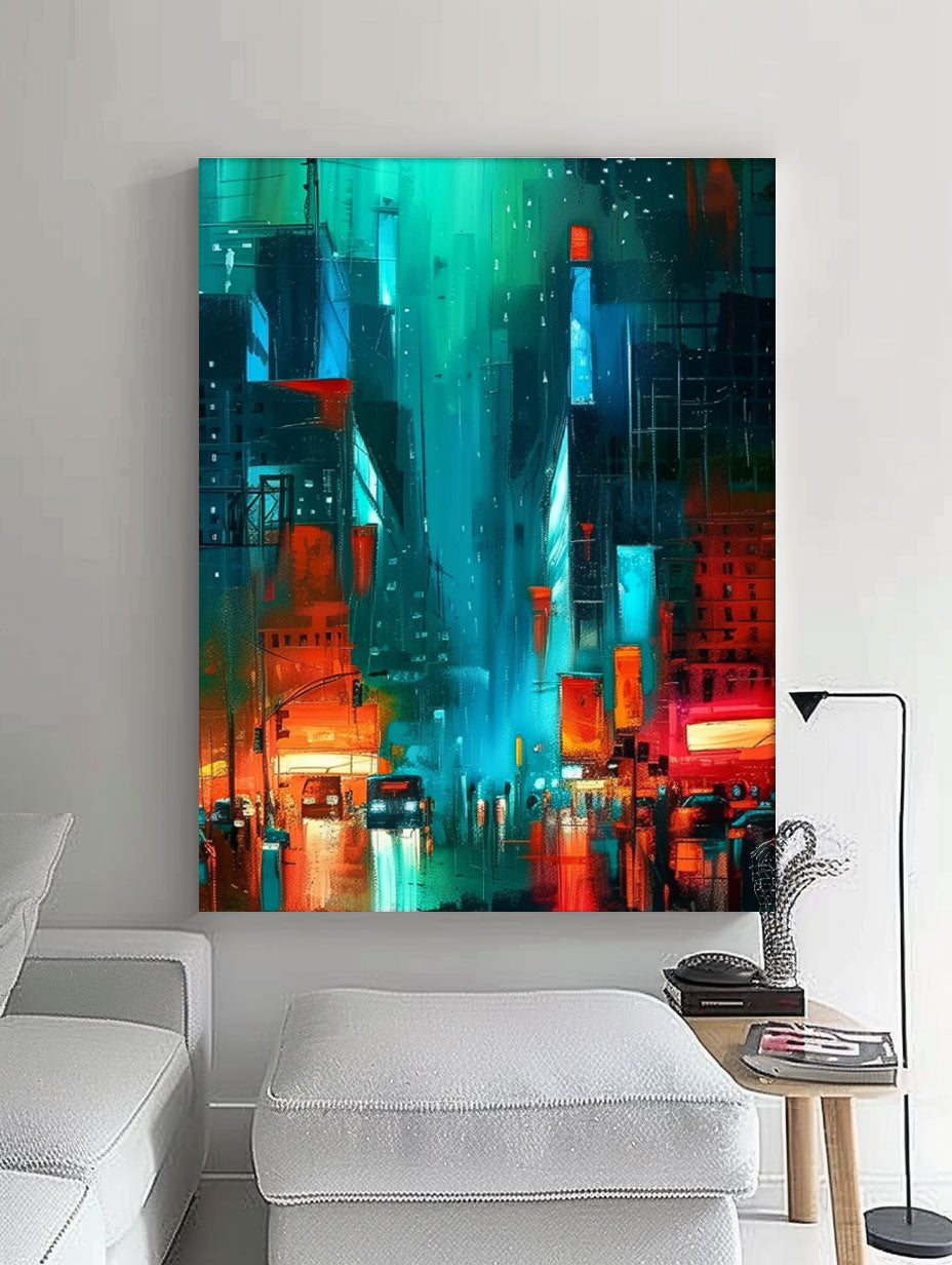 Wall Art Architecture Impasto Moody Energetic