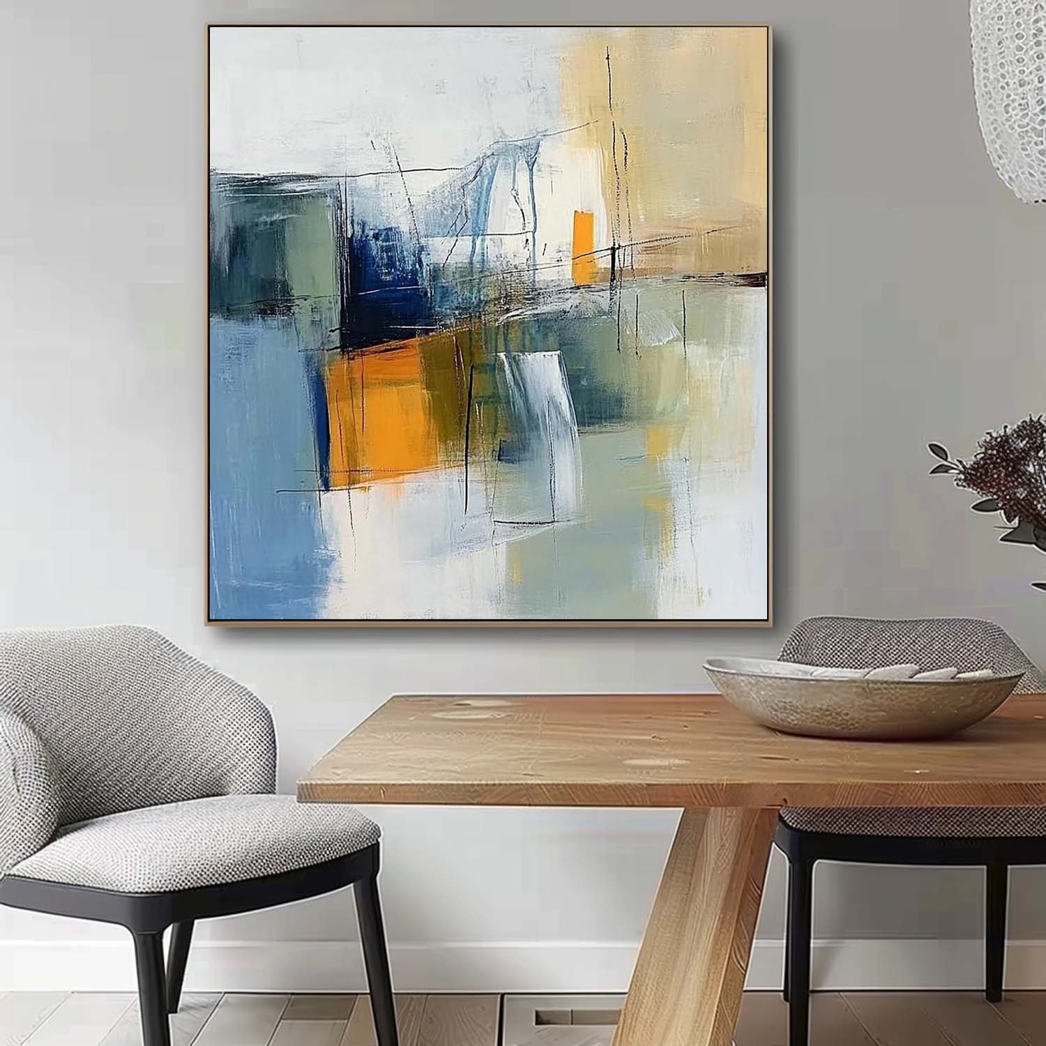 Wall Art Abstract Color Block Calm Serene