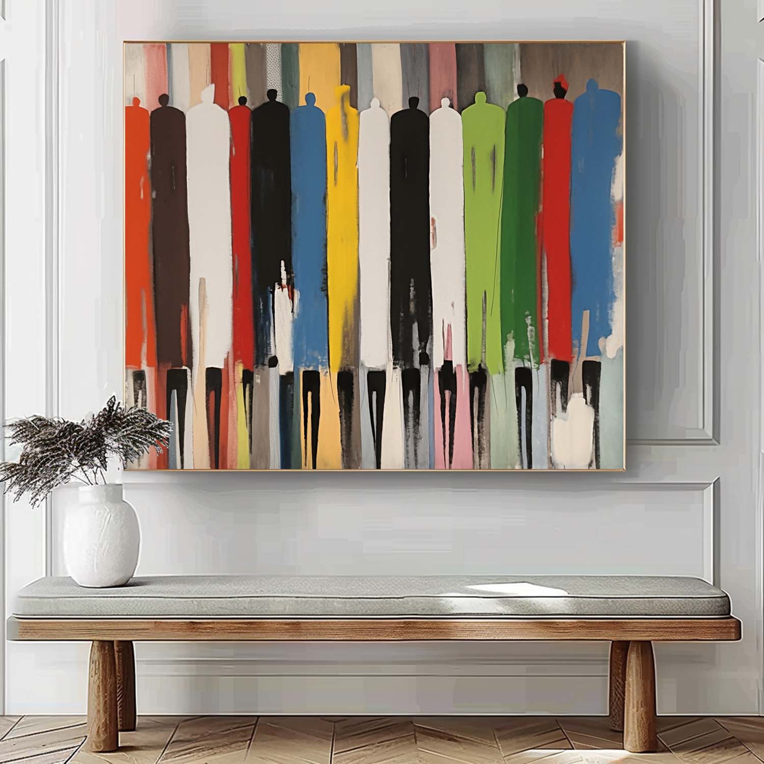 Wall Art Vertical People Contemporary Elegant
