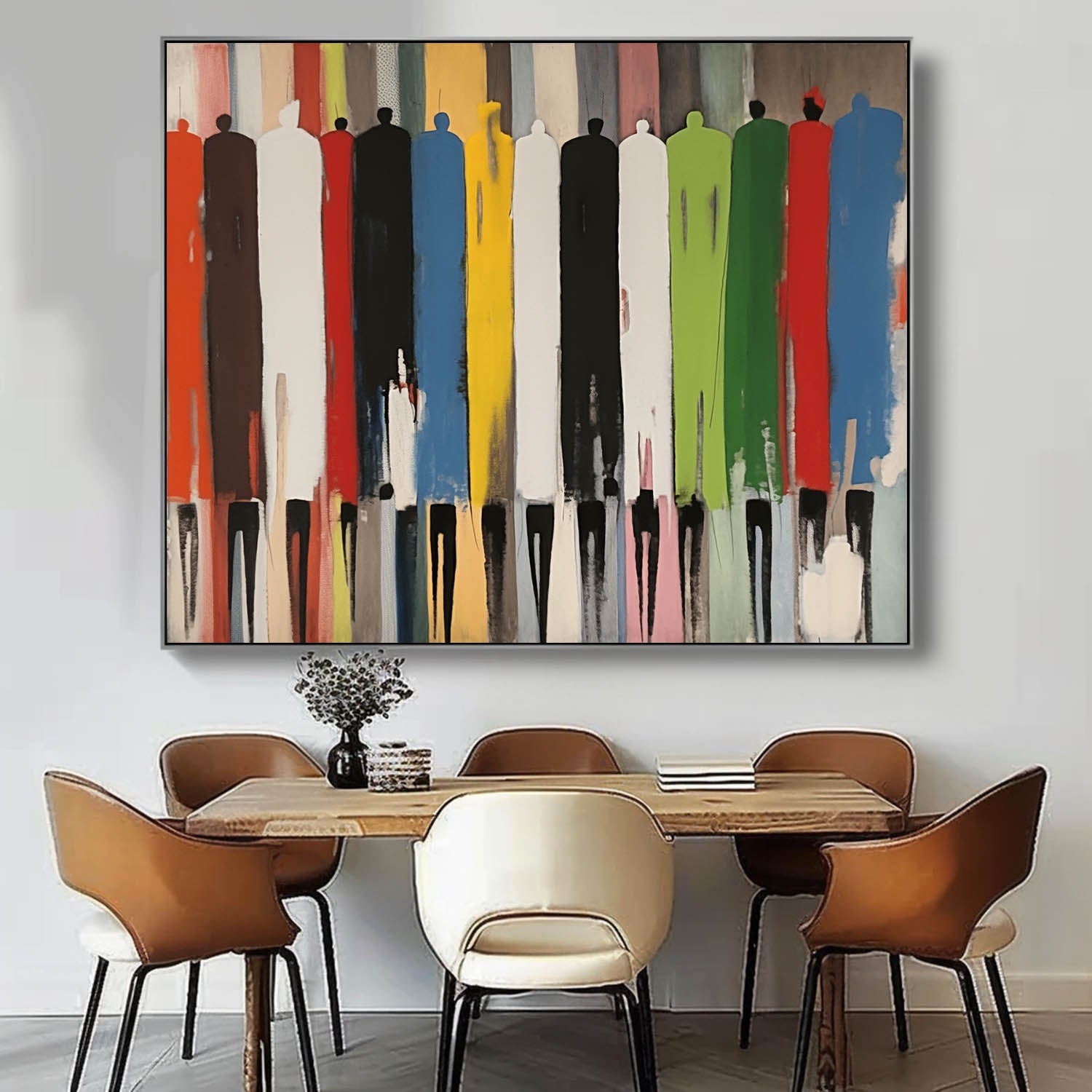 Wall Art Vertical People Contemporary Elegant