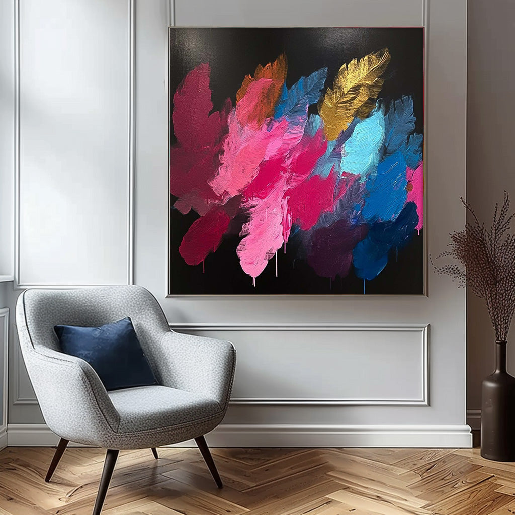 Wall Art Flower Colorful Modern Artistic