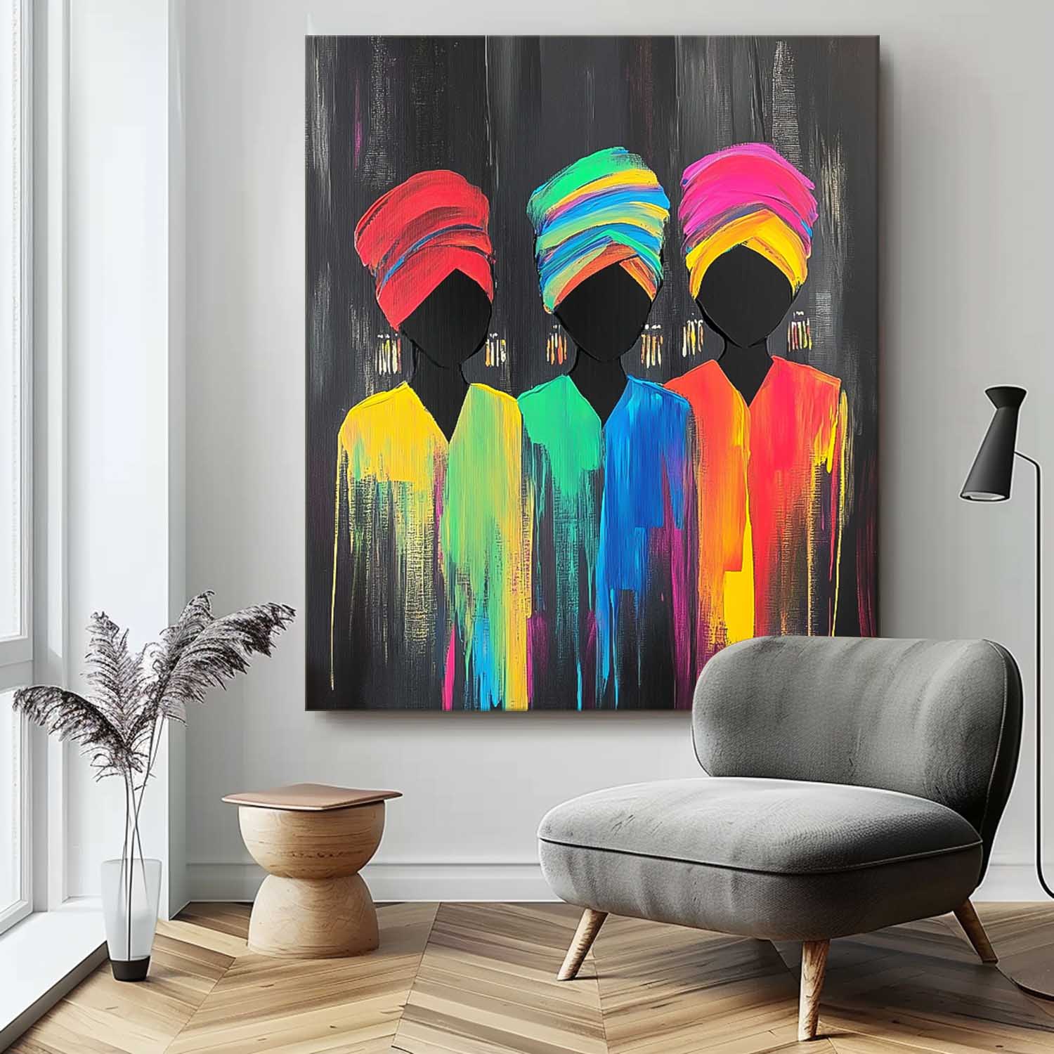 Wall Art People Vibrant Dramatic Exotic