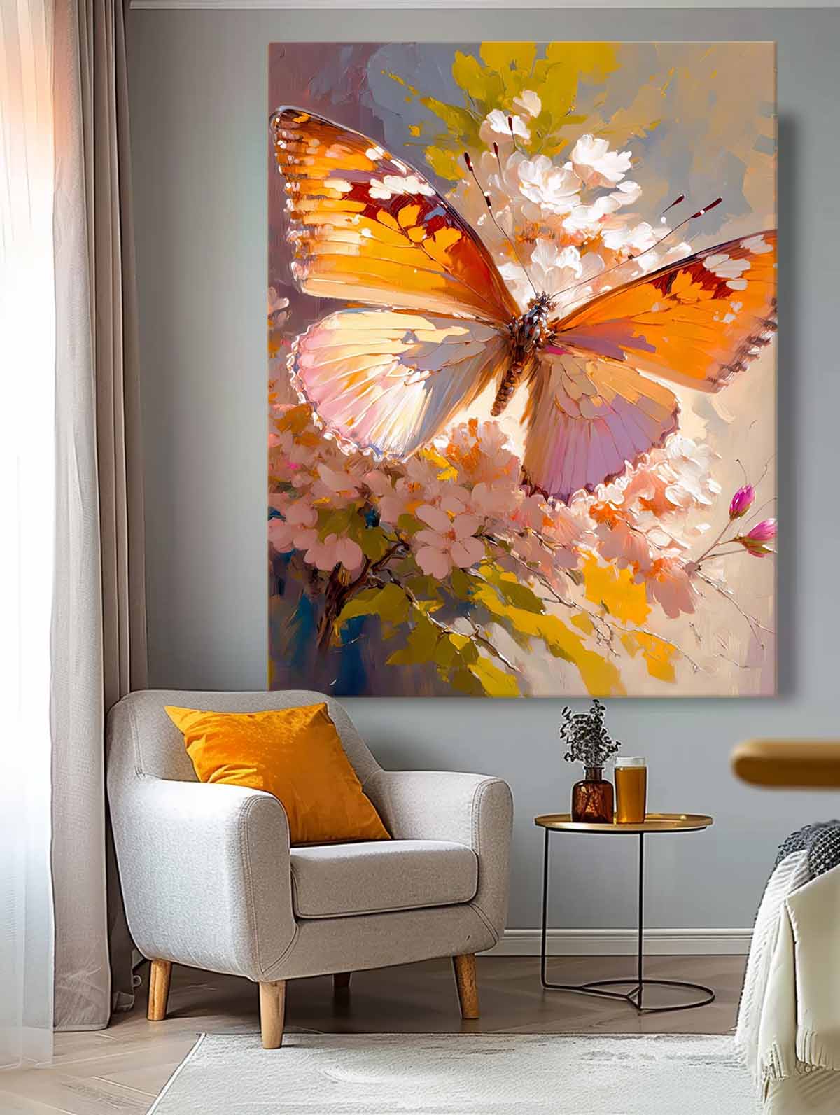 Wall Art Animal Whimsical Butterfly Design