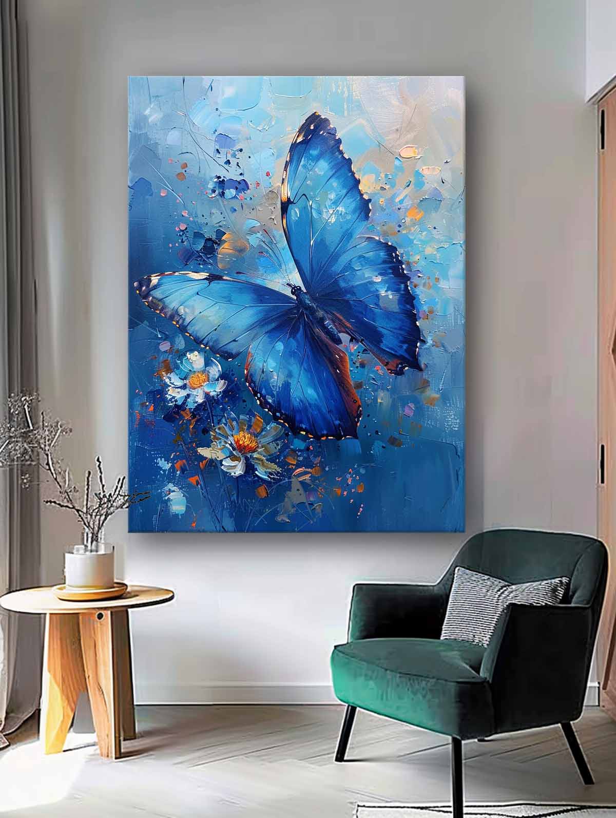 Wall Art Animal Butterfly Painterly Whimsical