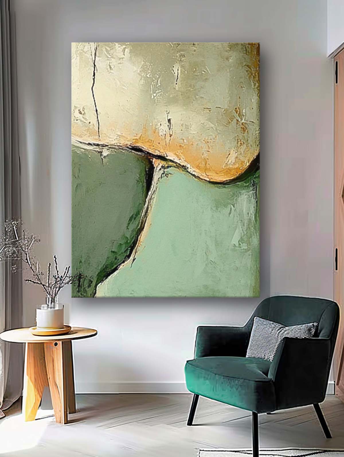 Wall Art Abstract Minimalist Riverside Landscape