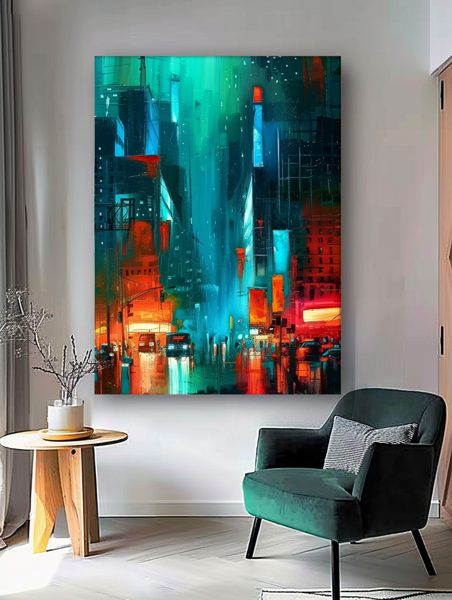 Wall Art Architecture Impasto Moody Energetic