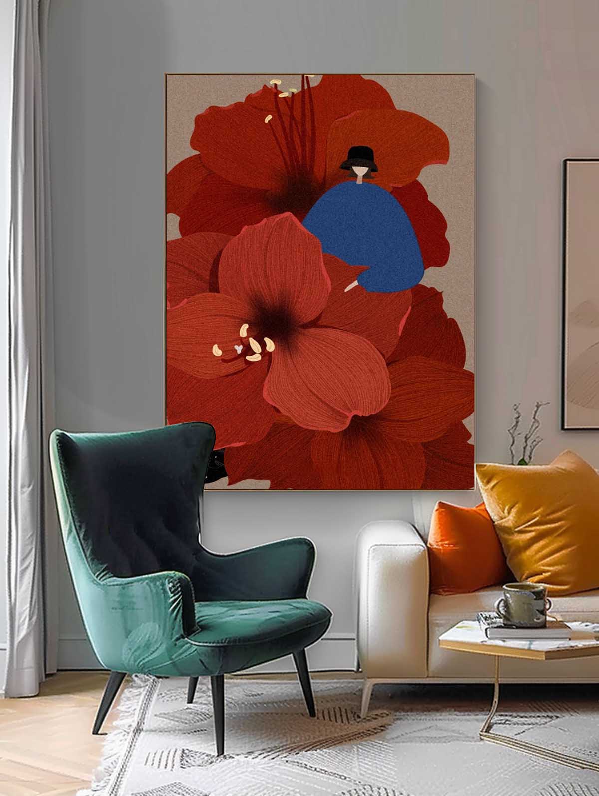 Wall Art People Oriental Surreal Floral