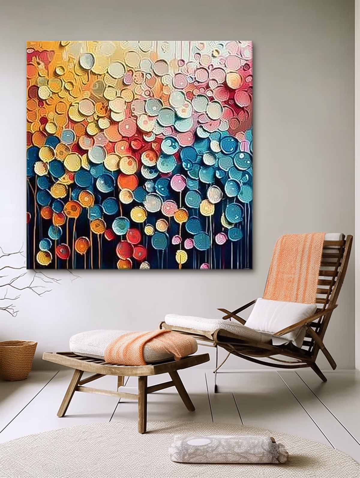 Wall Art Lively Abstract Cheerful Painterly