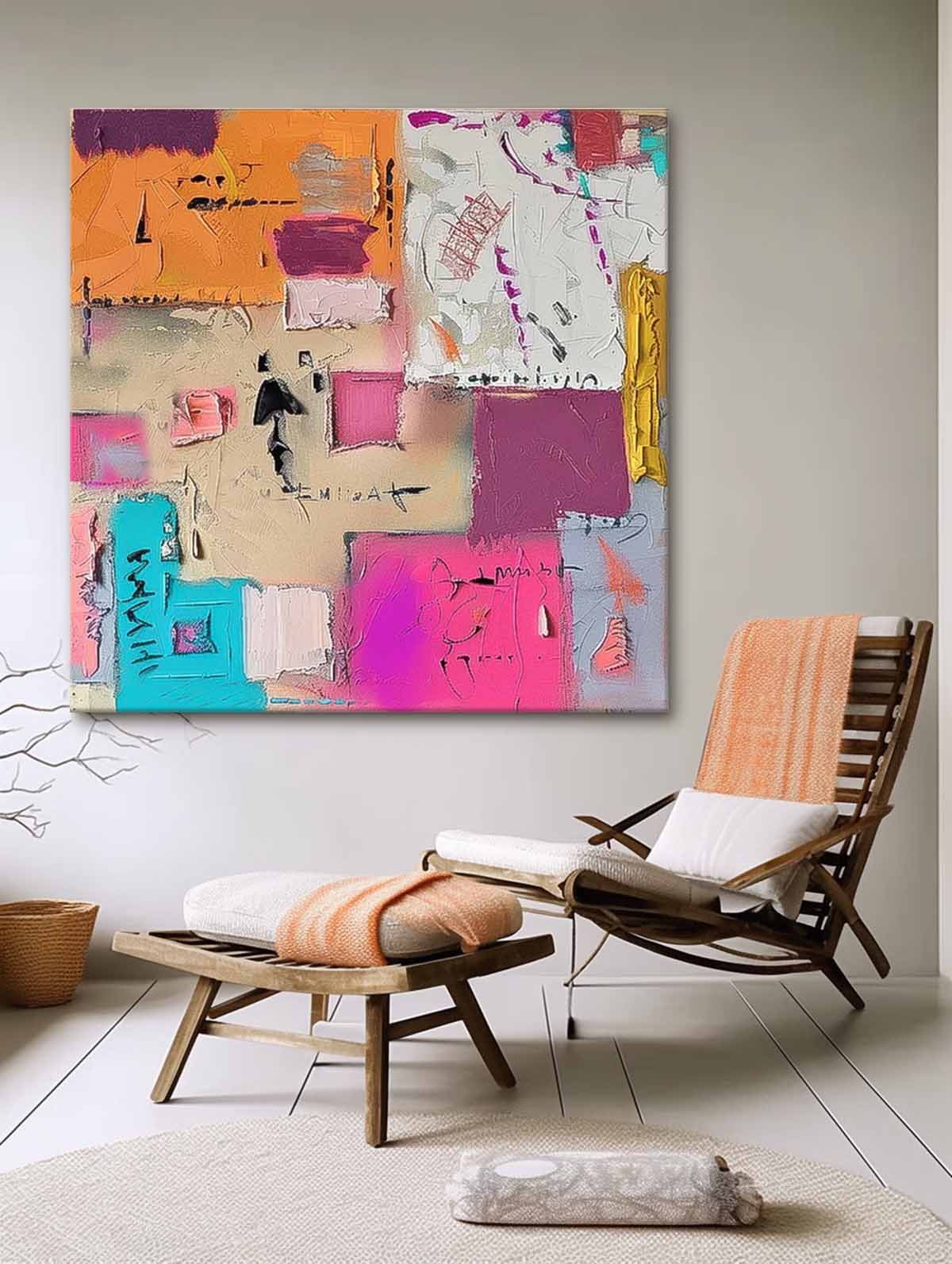 Wall Art Abstract Cheerful Warm Pop