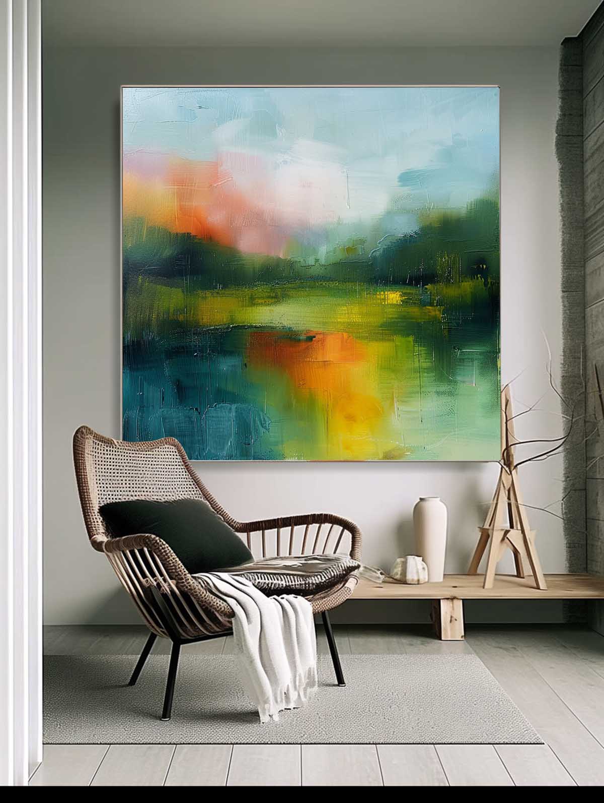 Wall Art Abstract Landscape Contemporary Soft