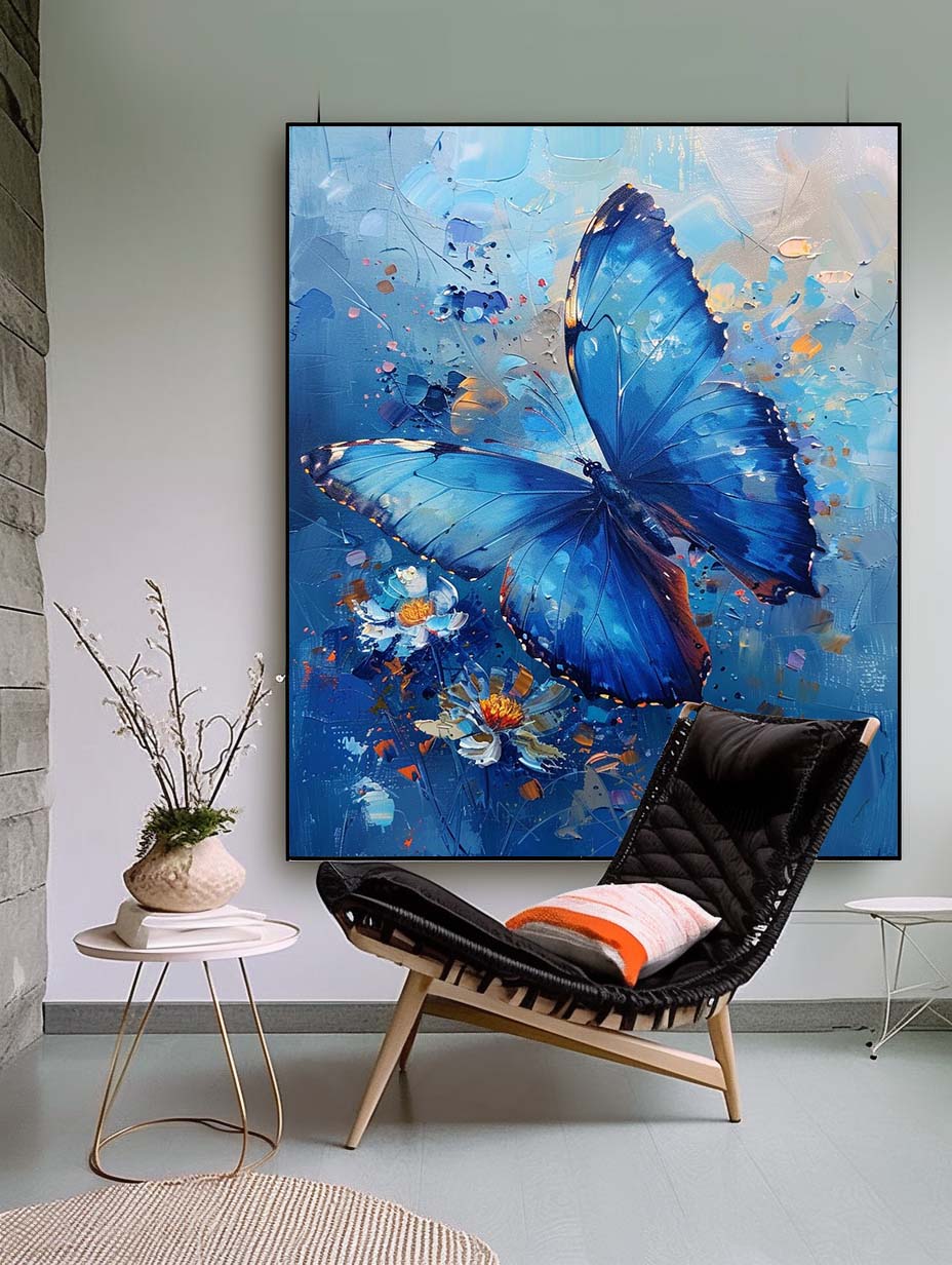 Wall Art Animal Butterfly Painterly Whimsical