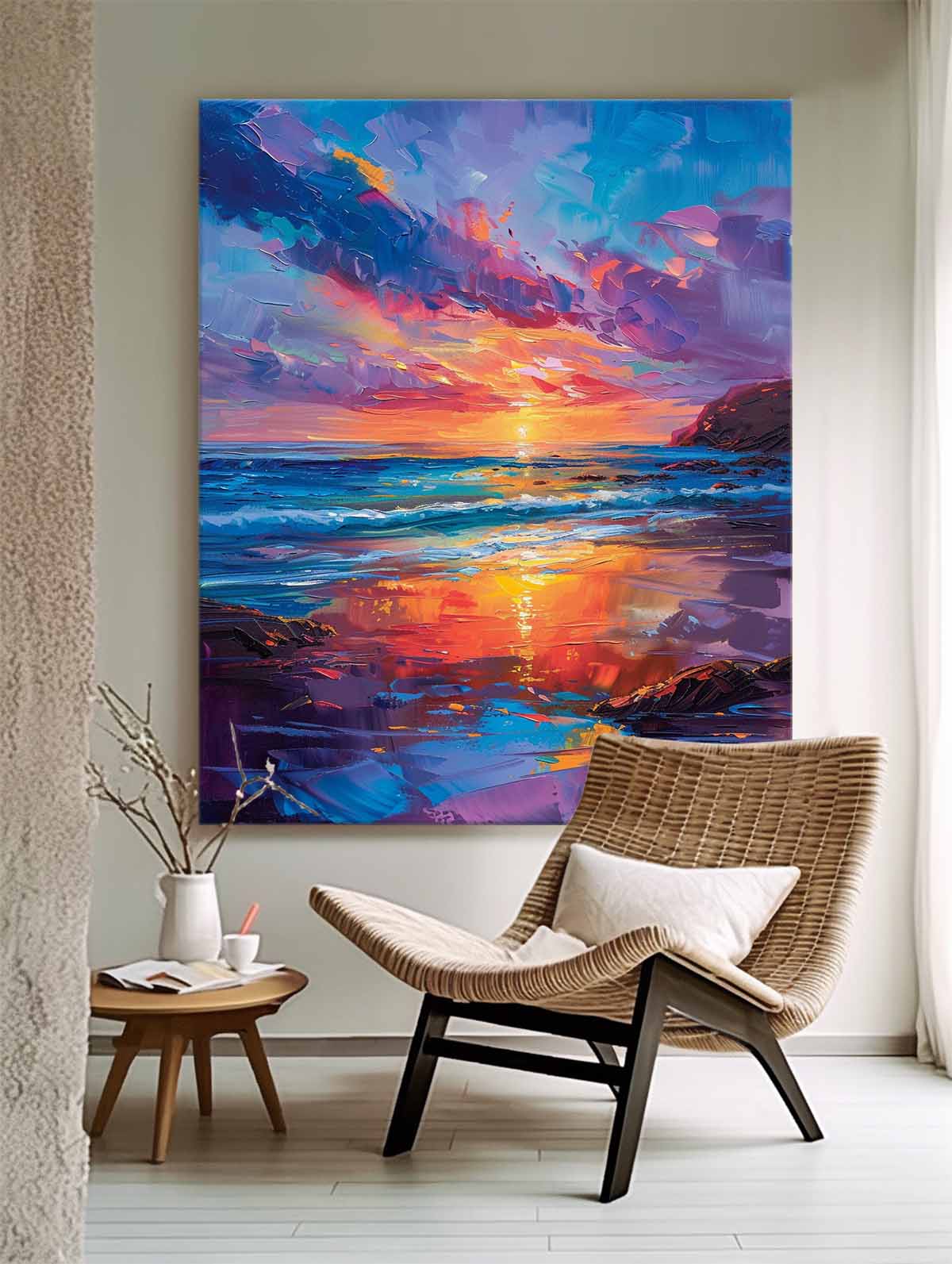 Wall Art Beach & Ocean Landscape Watercolor Soft