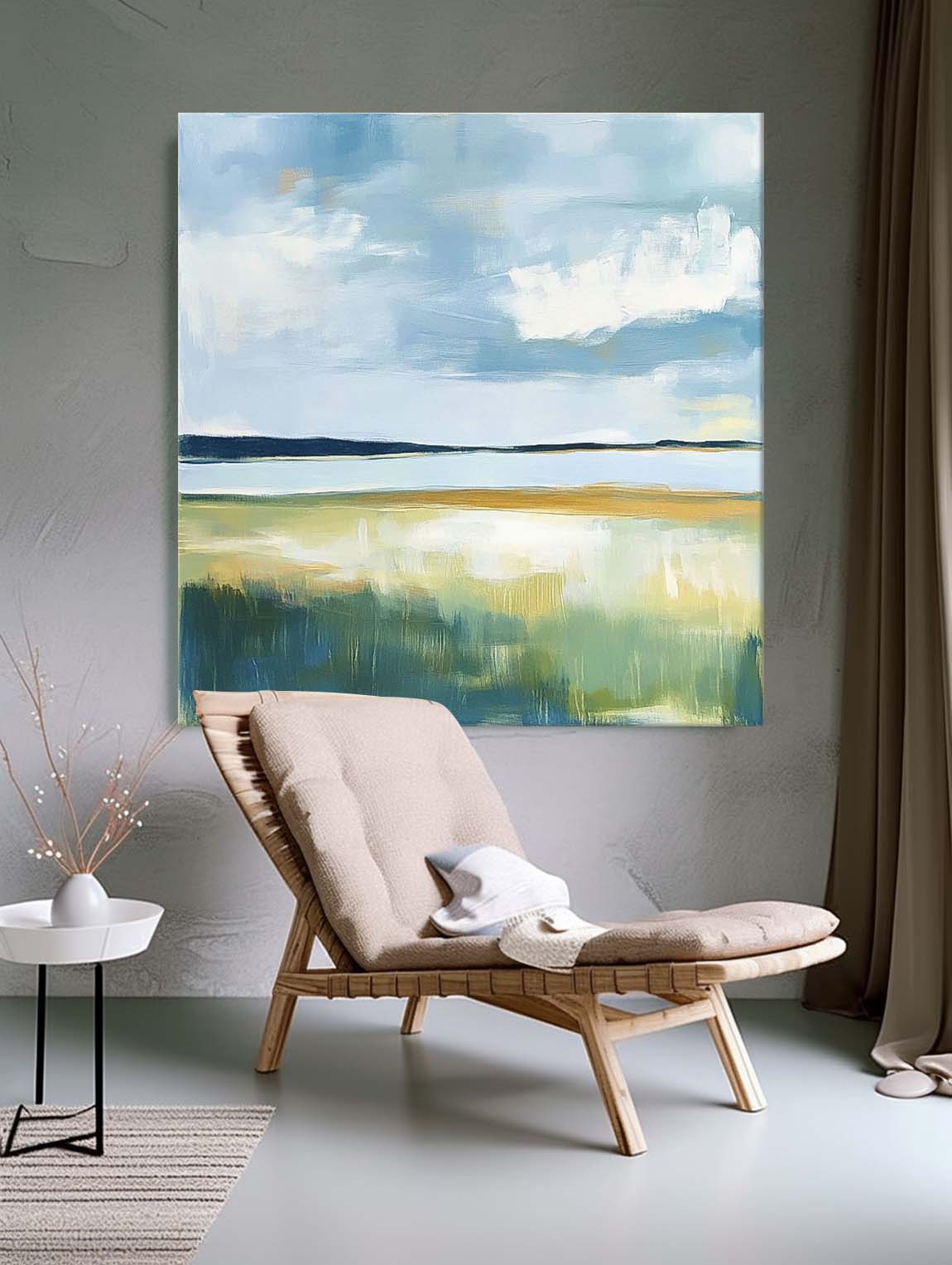 Wall Art Landscape Flowing Dynamic Brushstroke