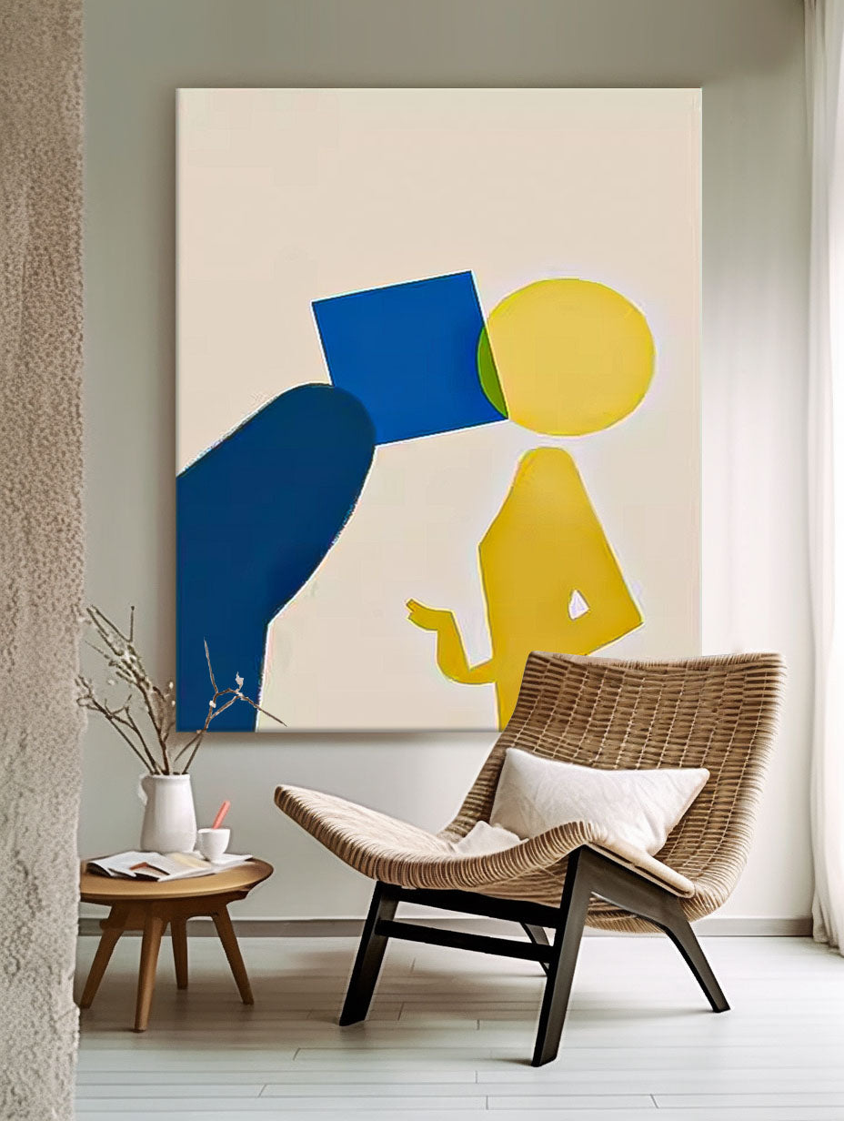 Bold Geometric Figure Abstract Wall Art