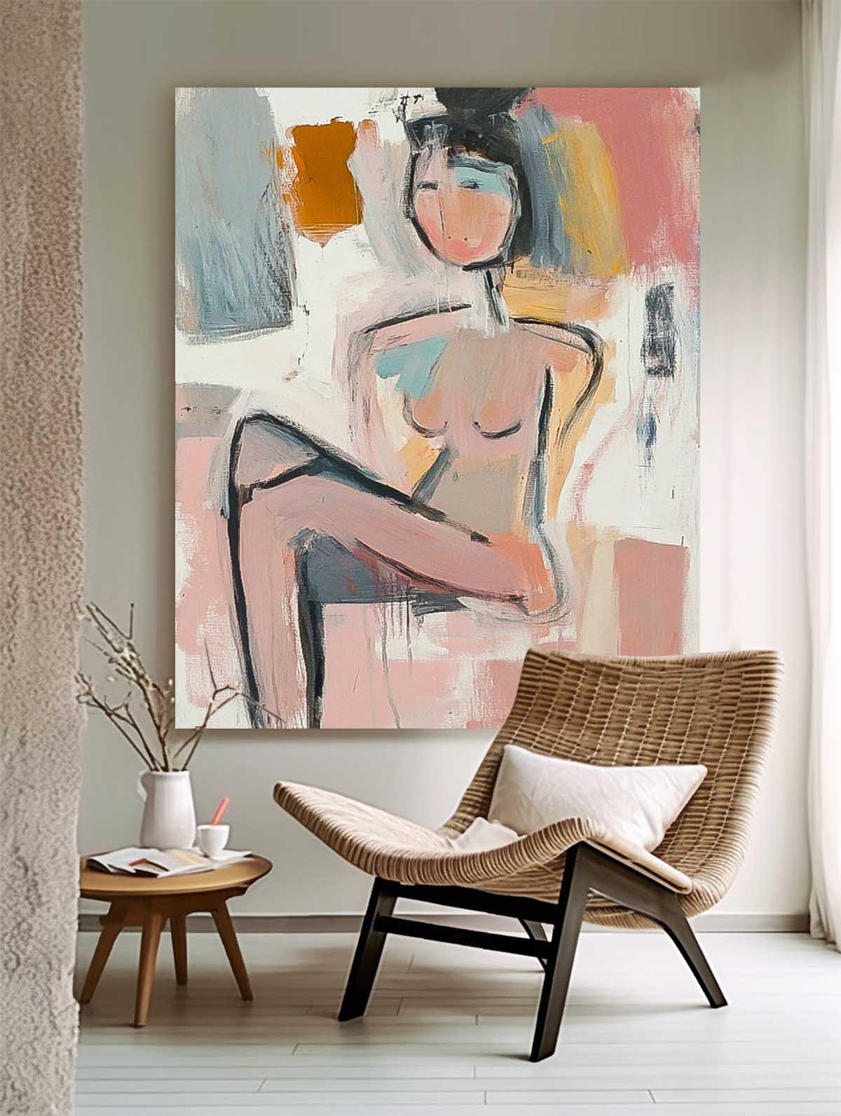 Wall Art People Abstract Line Contemporary