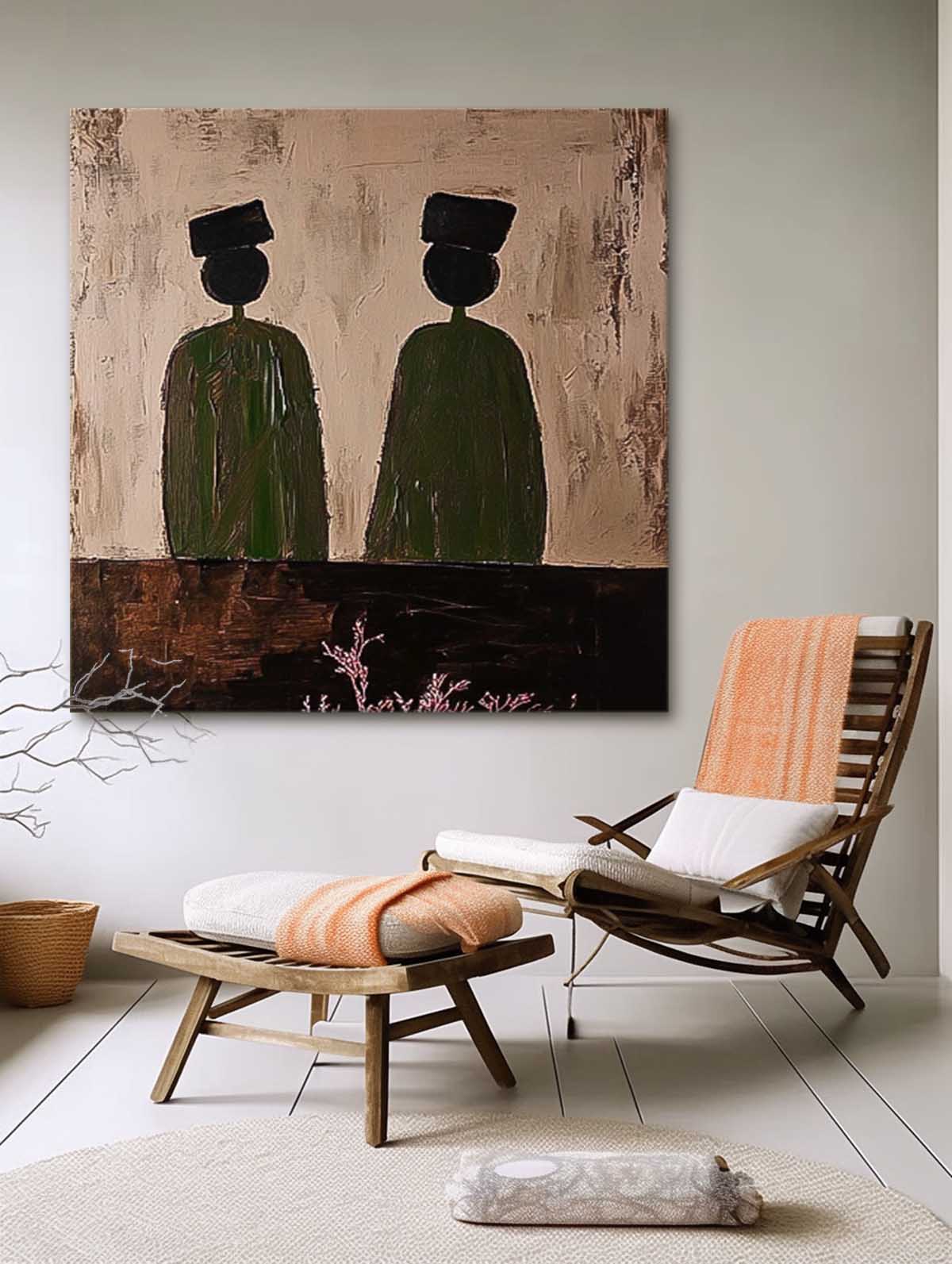 Wall Art Back View Figure Silhouette Modern