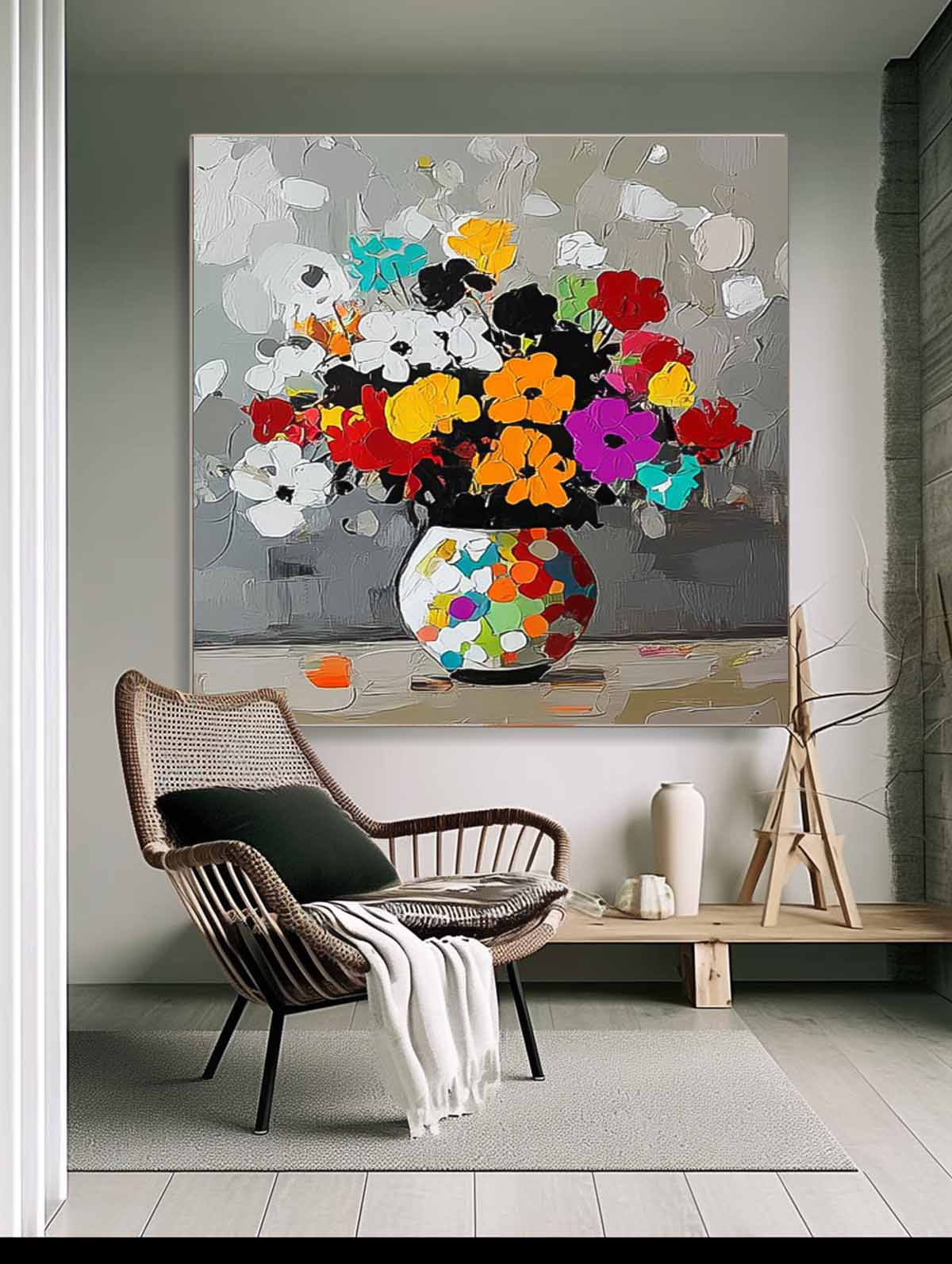 Wall Art Flower Colorful Lyrical Soft Romantic