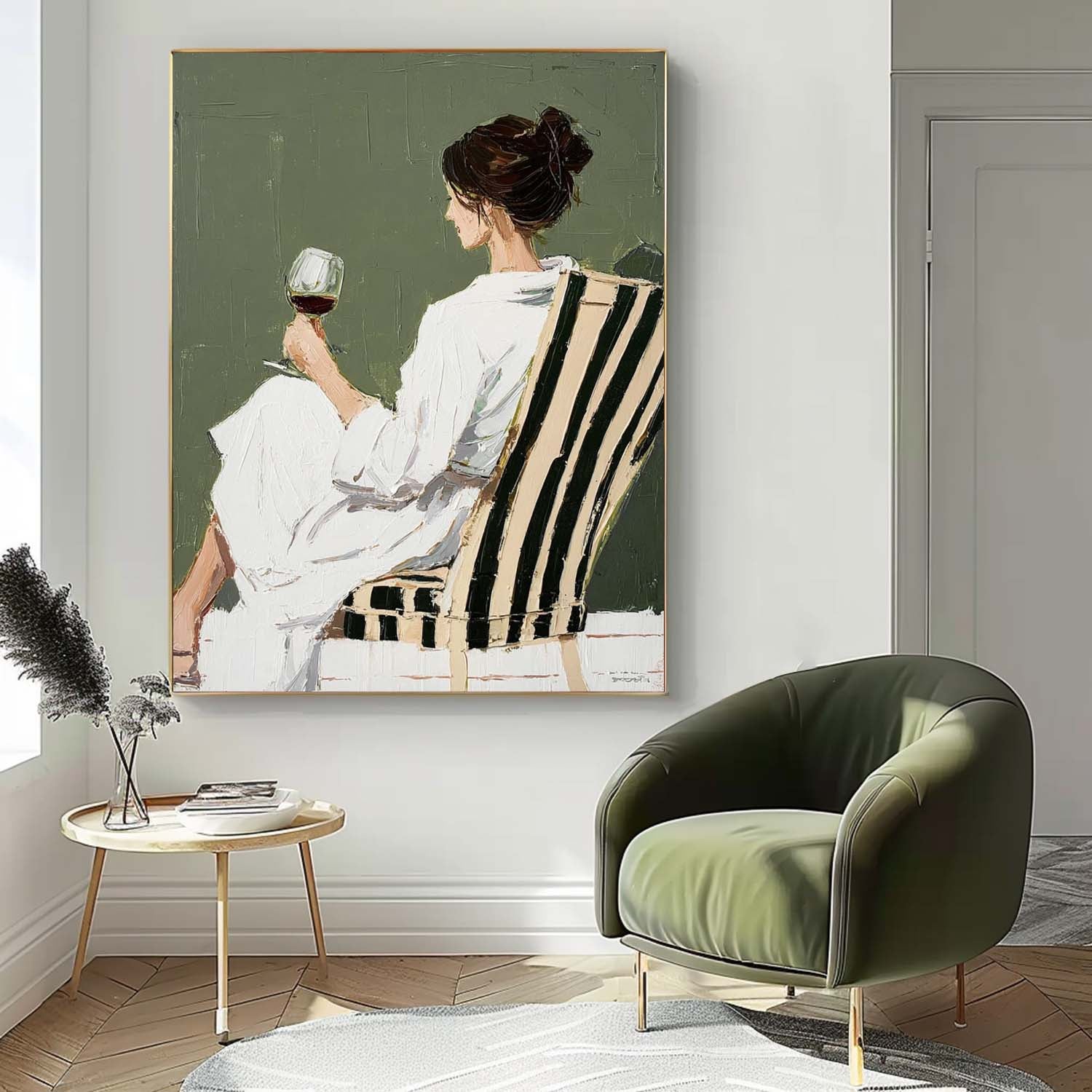 Wall Art People Retro Color Block Fashion